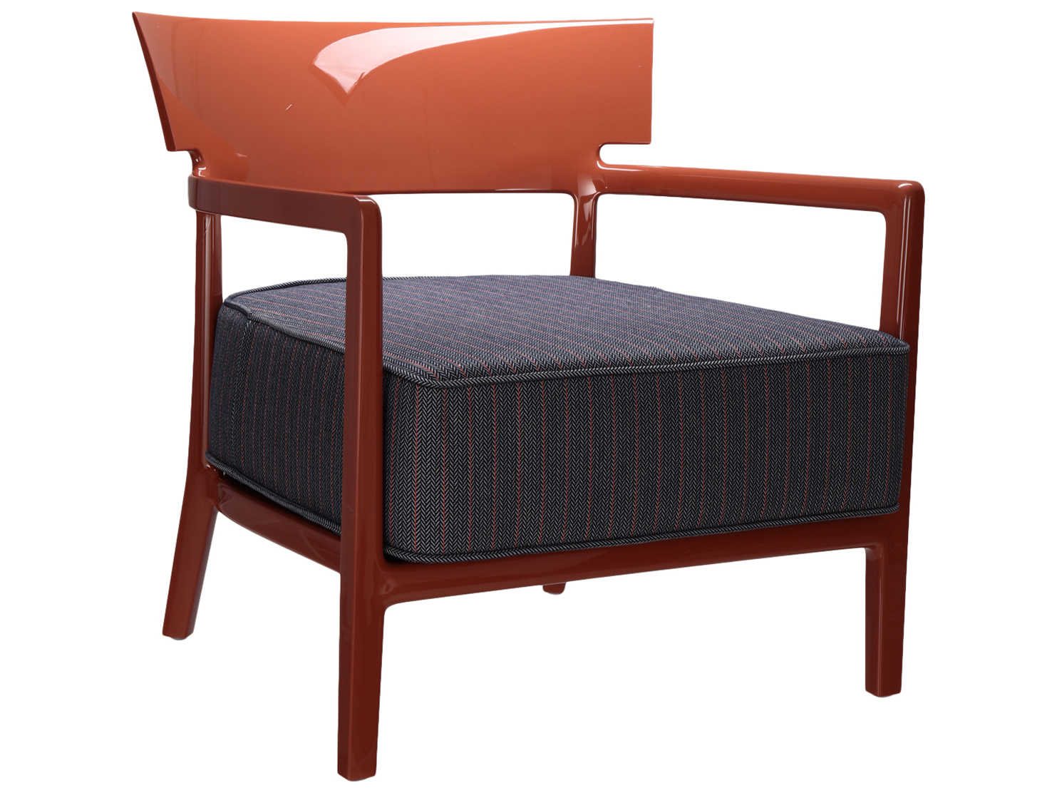 Kartell Outdoor Cara Rusty / Blueorange Resin Cushion Lounge Chair