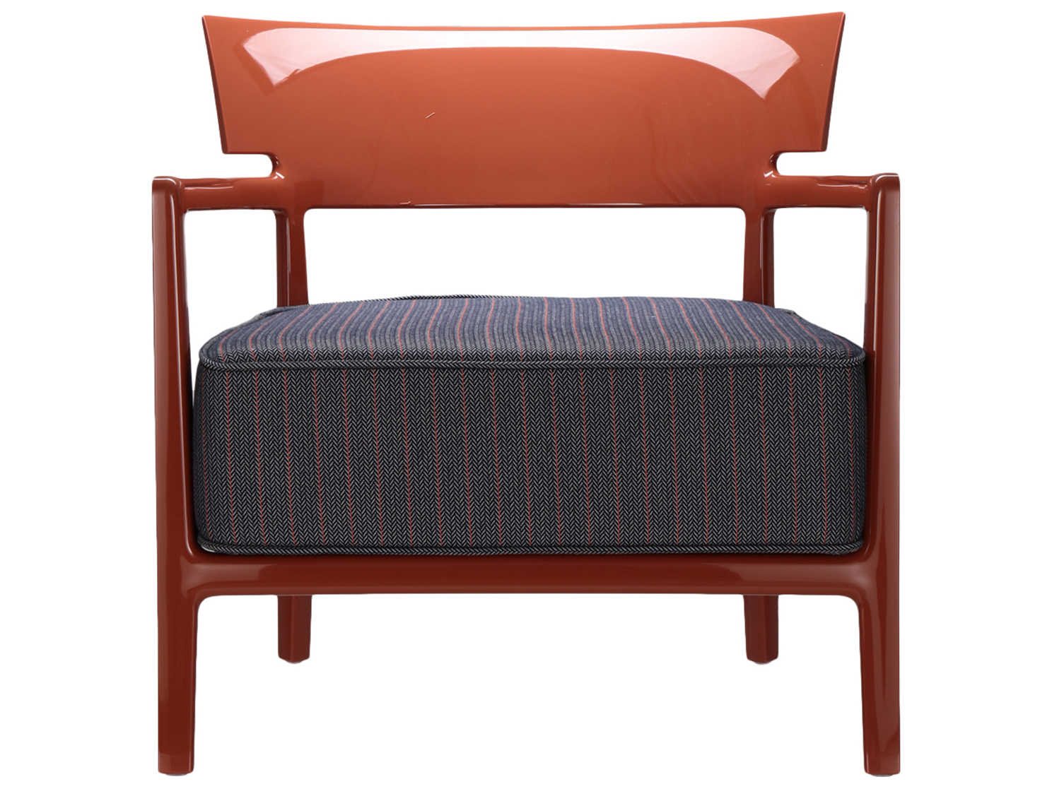 Kartell Outdoor Cara Rusty / Blueorange Resin Cushion Lounge Chair