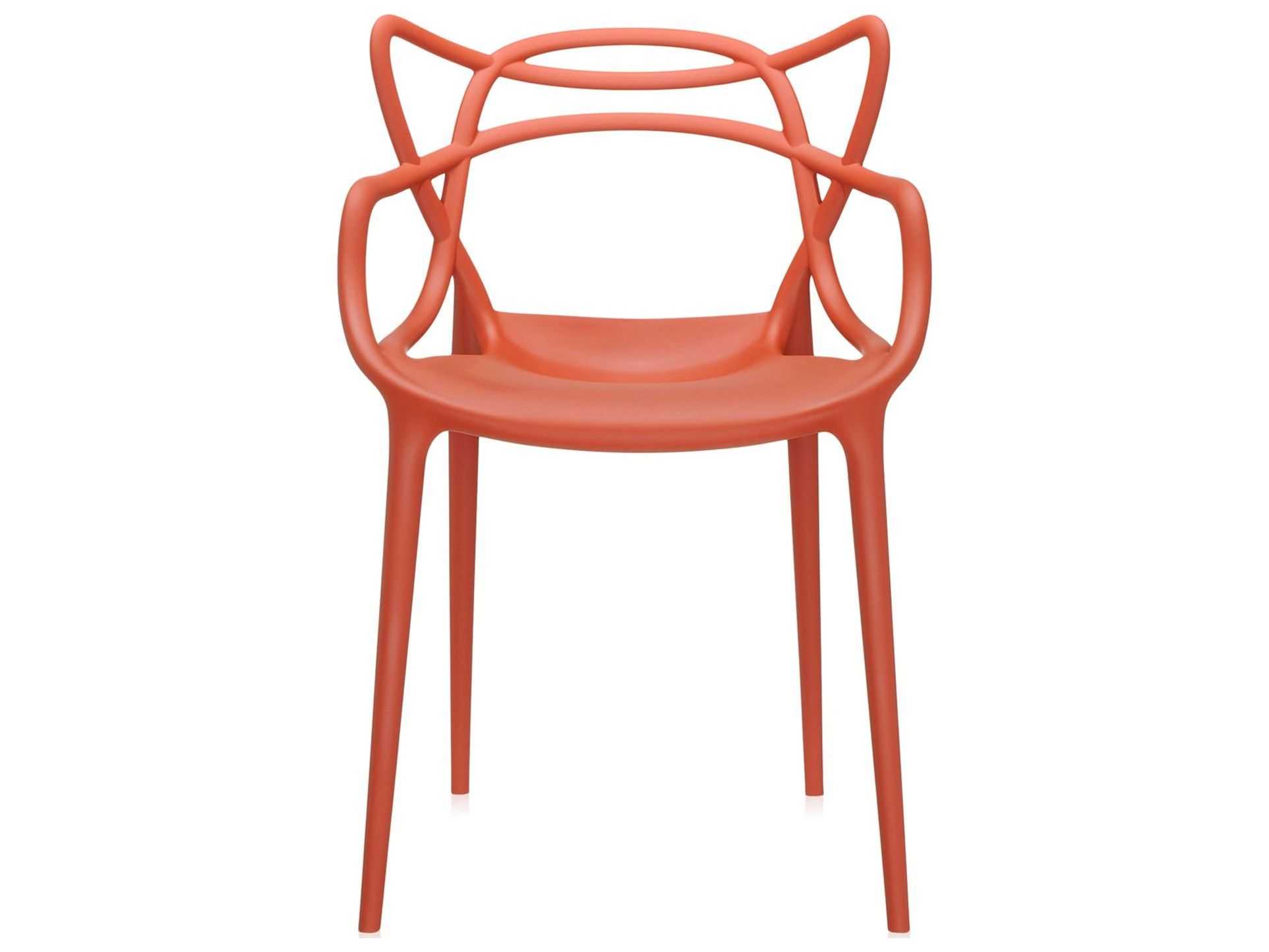 Kartell Outdoor Masters Opaque Rust Orange Resin Dining Chair 586515