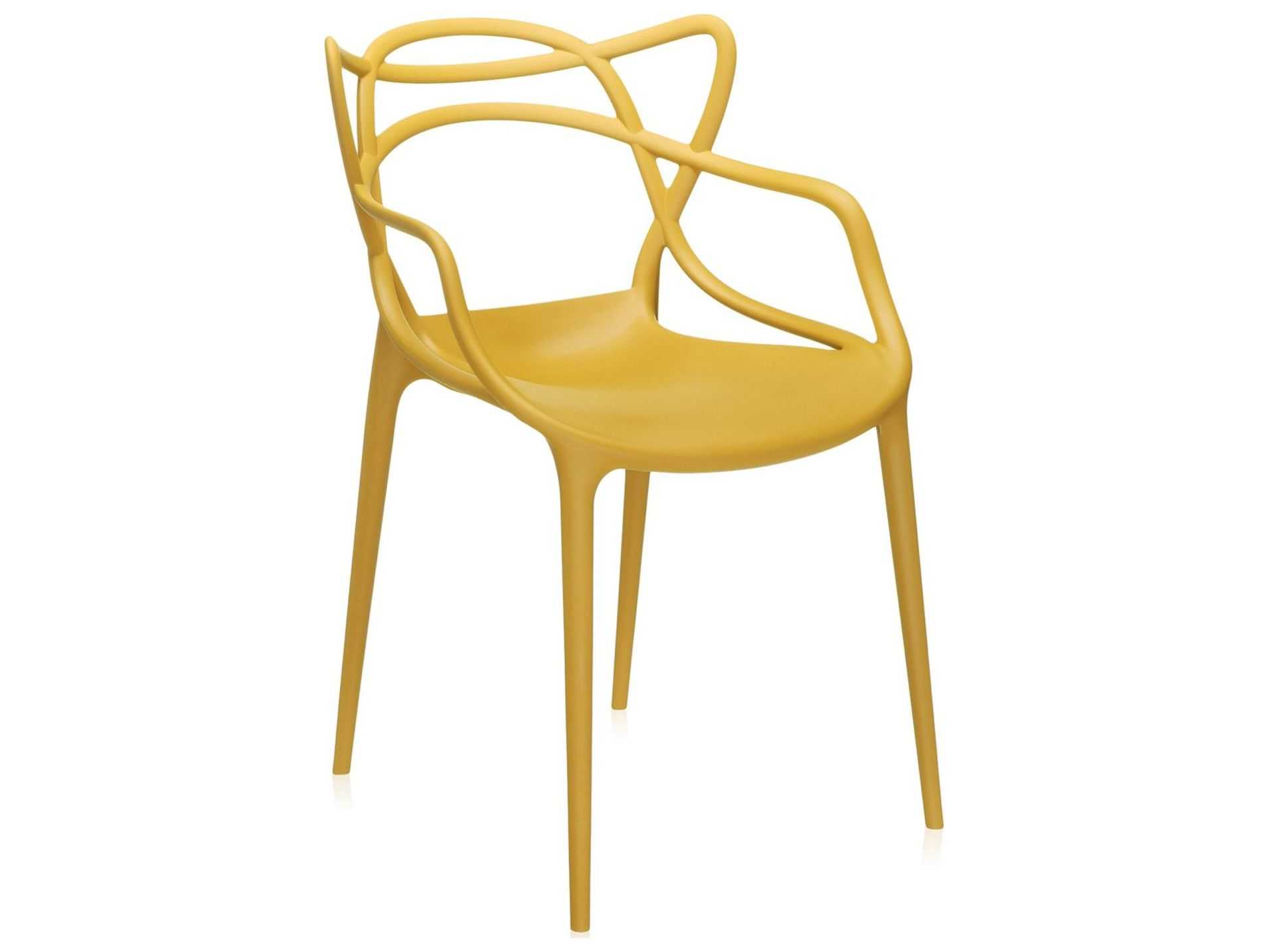 Kartell Outdoor Masters Opaque Mustard Resin Dining Chair 586516