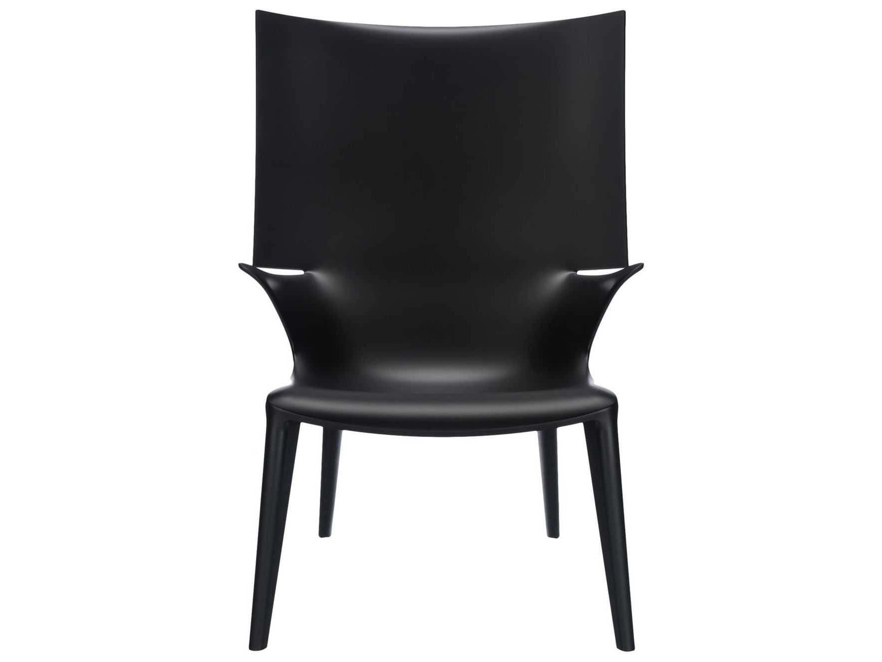 Kartell Outdoor Uncle Jim Opaque Black Resin Lounge Chair KAO641009