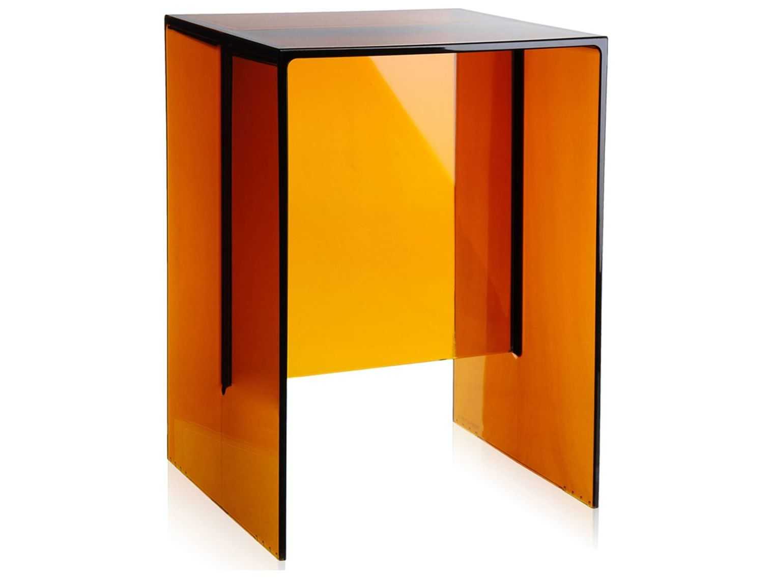 Kartell Outdoor Maxbeam Transparent Amber L Resin Rectangular End