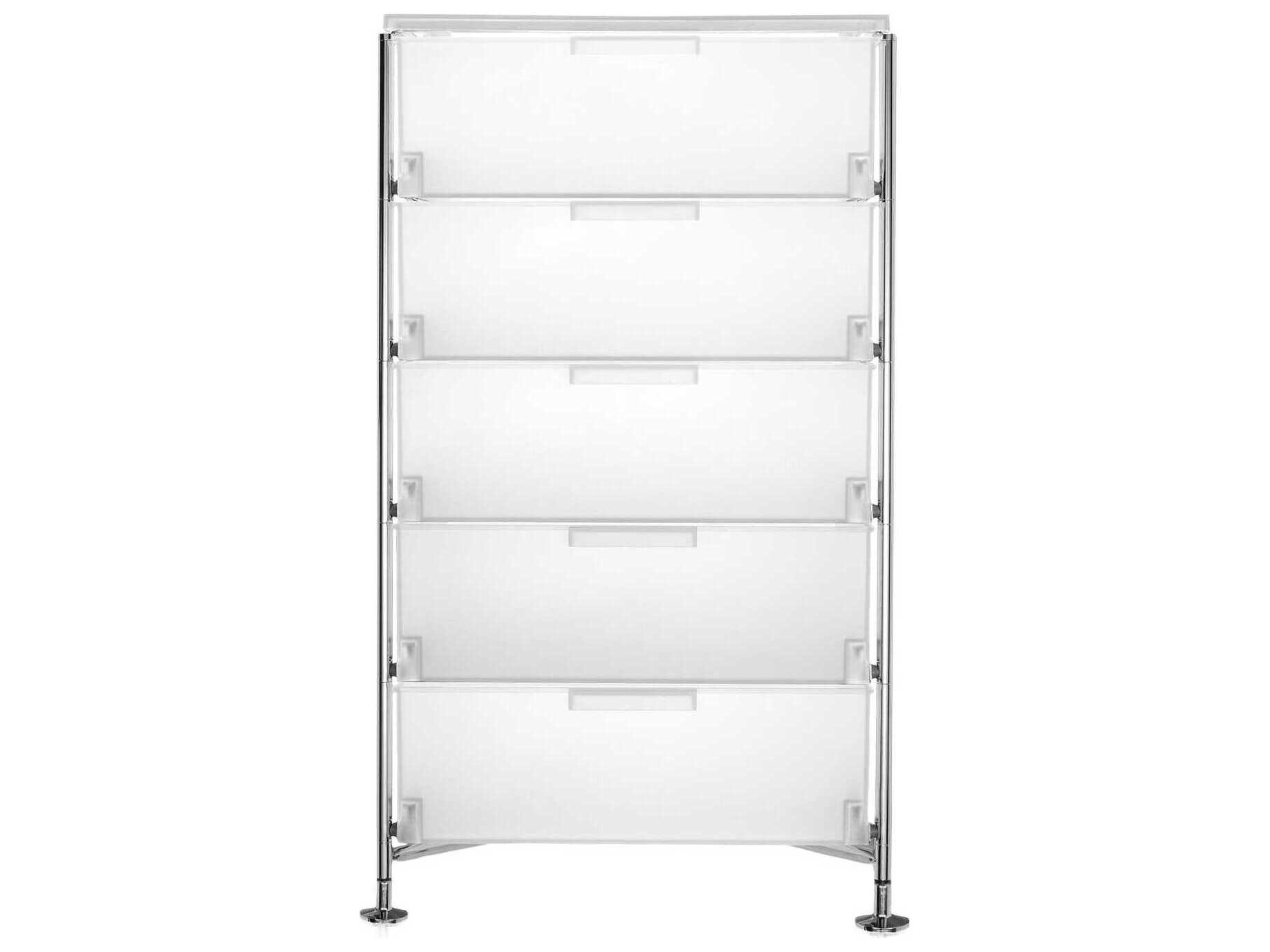 Kartell Mobil Ice FiveDrawer File without Wheels KAR2035L1