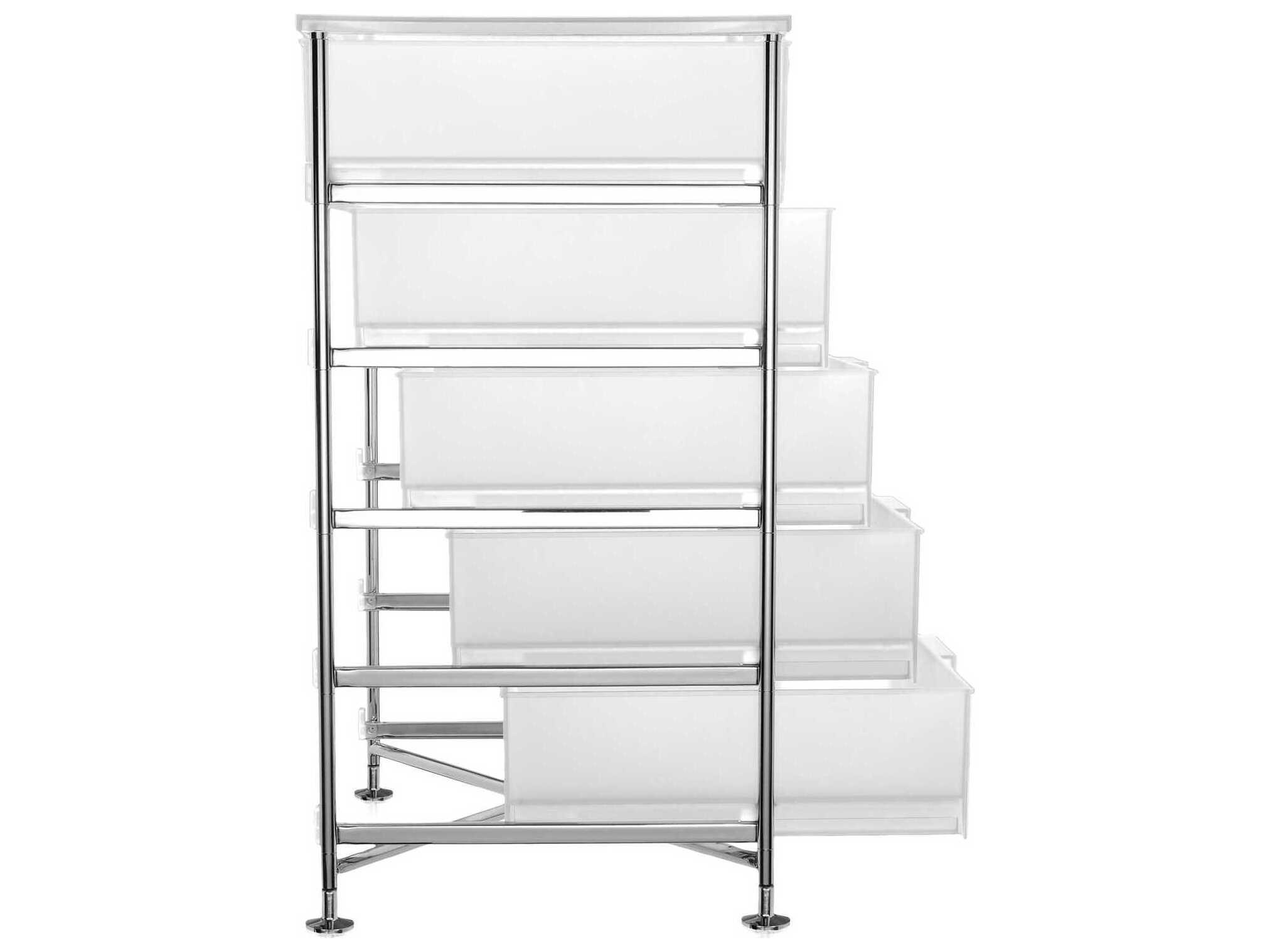 Kartell Mobil Ice FiveDrawer File without Wheels KAR2035L1
