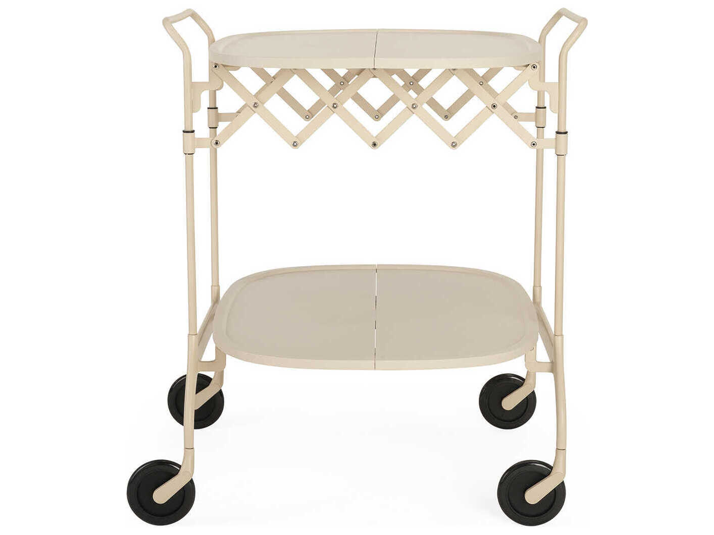 Kartell Battista 39" White Matte Cream Bar Cart KAR4463T6