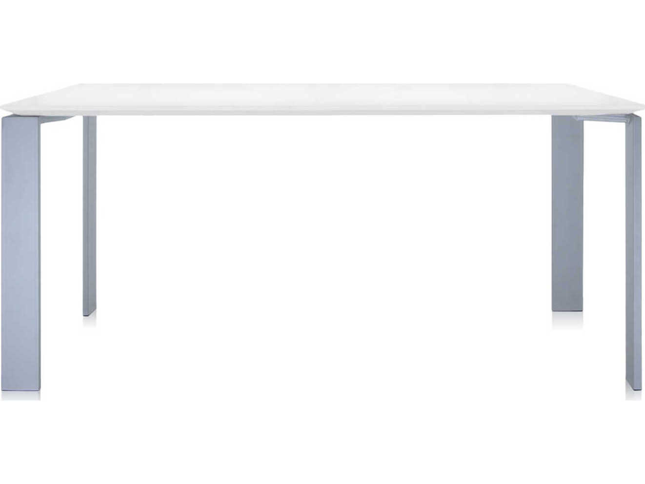Kartell Four 62" White Aluminum Computer Desk KAR450280