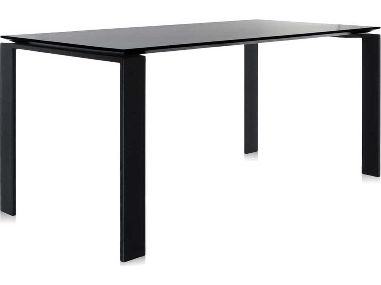 Kartell Four 62" Black Computer Desk KAR452285