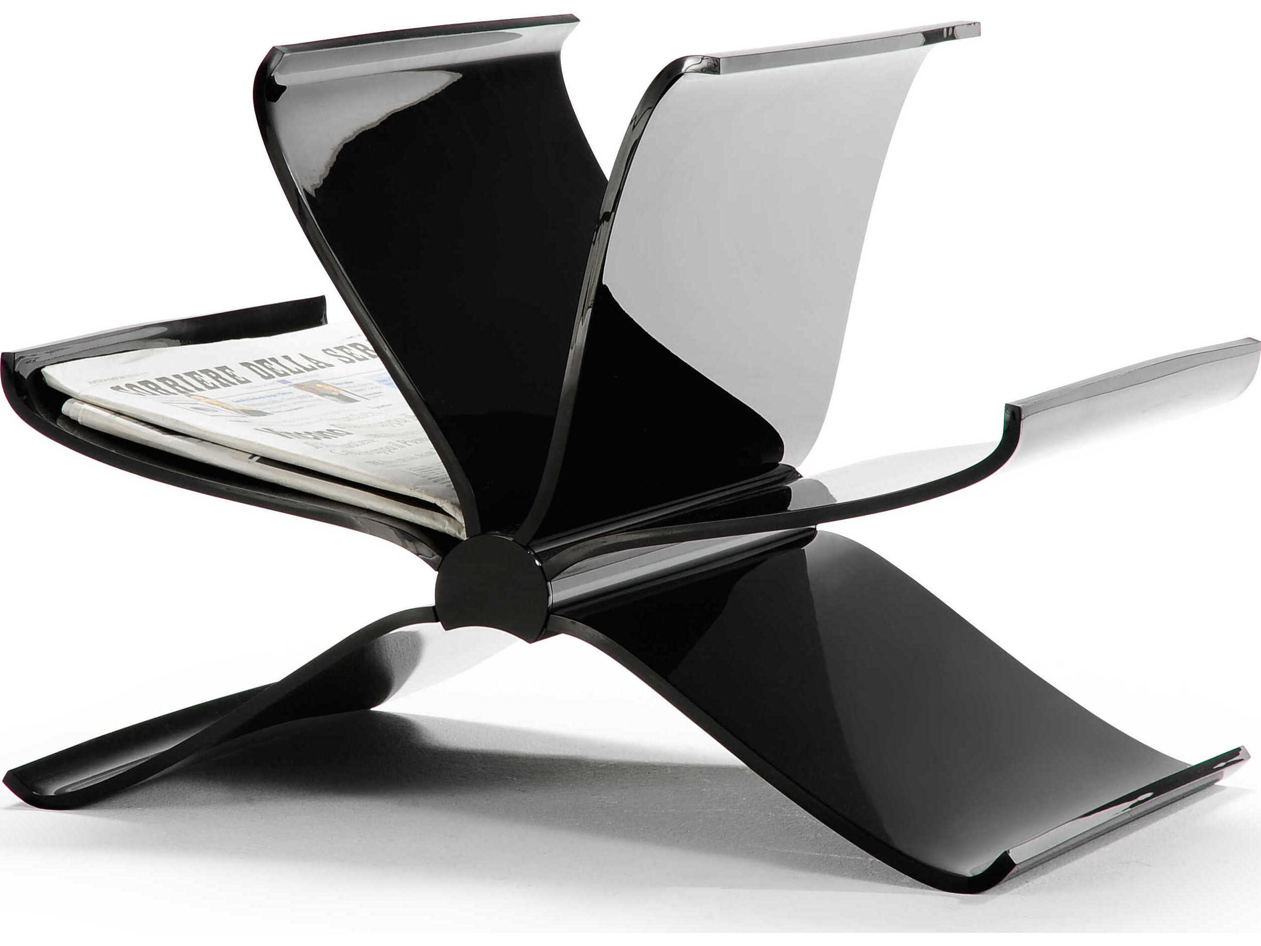 Kartell Front Page Black Magazine Rack KAR4679E6