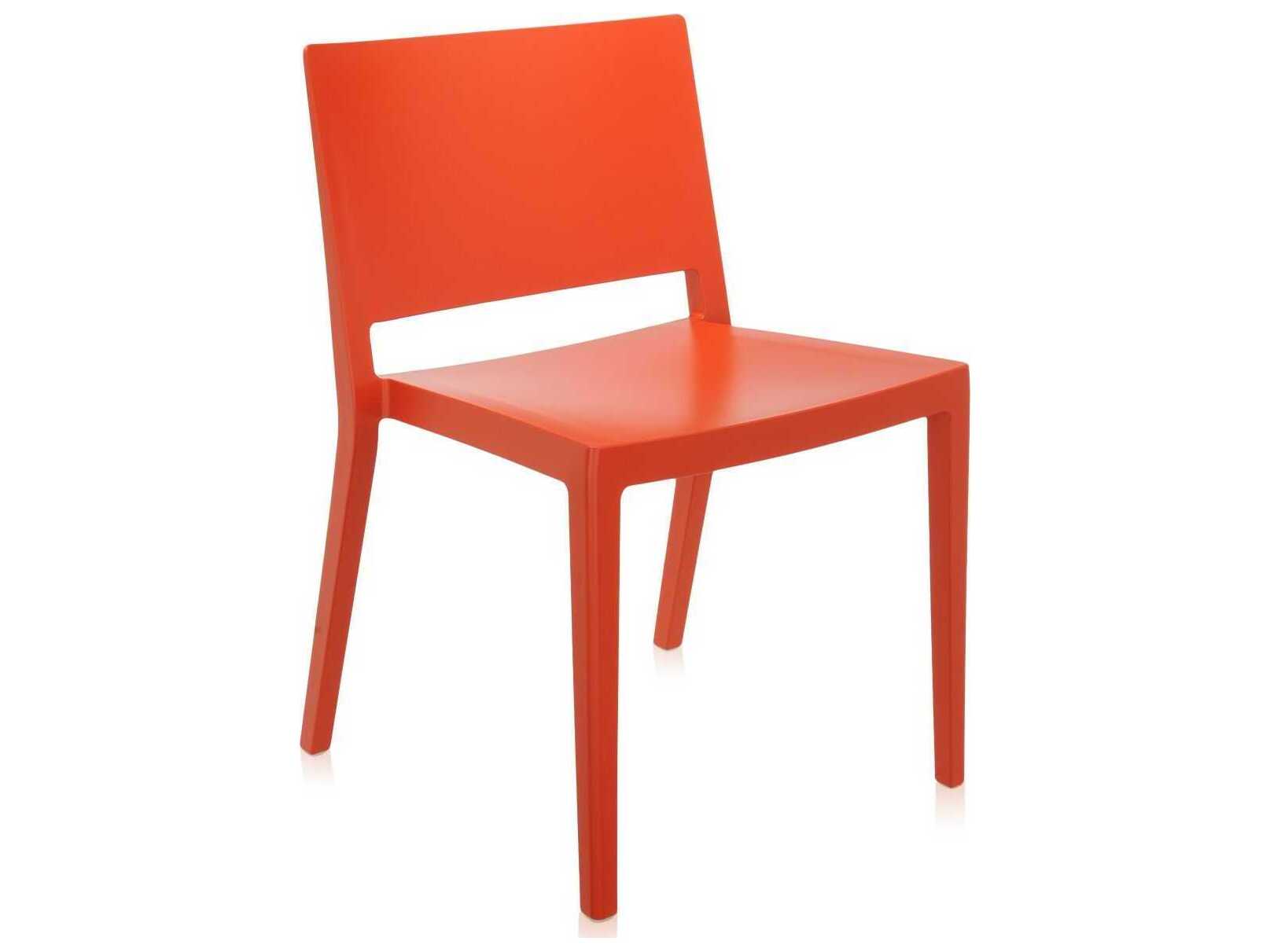 Kartell Lizz Mat Orange Side Dining Chair (Set of 2) KAR486950