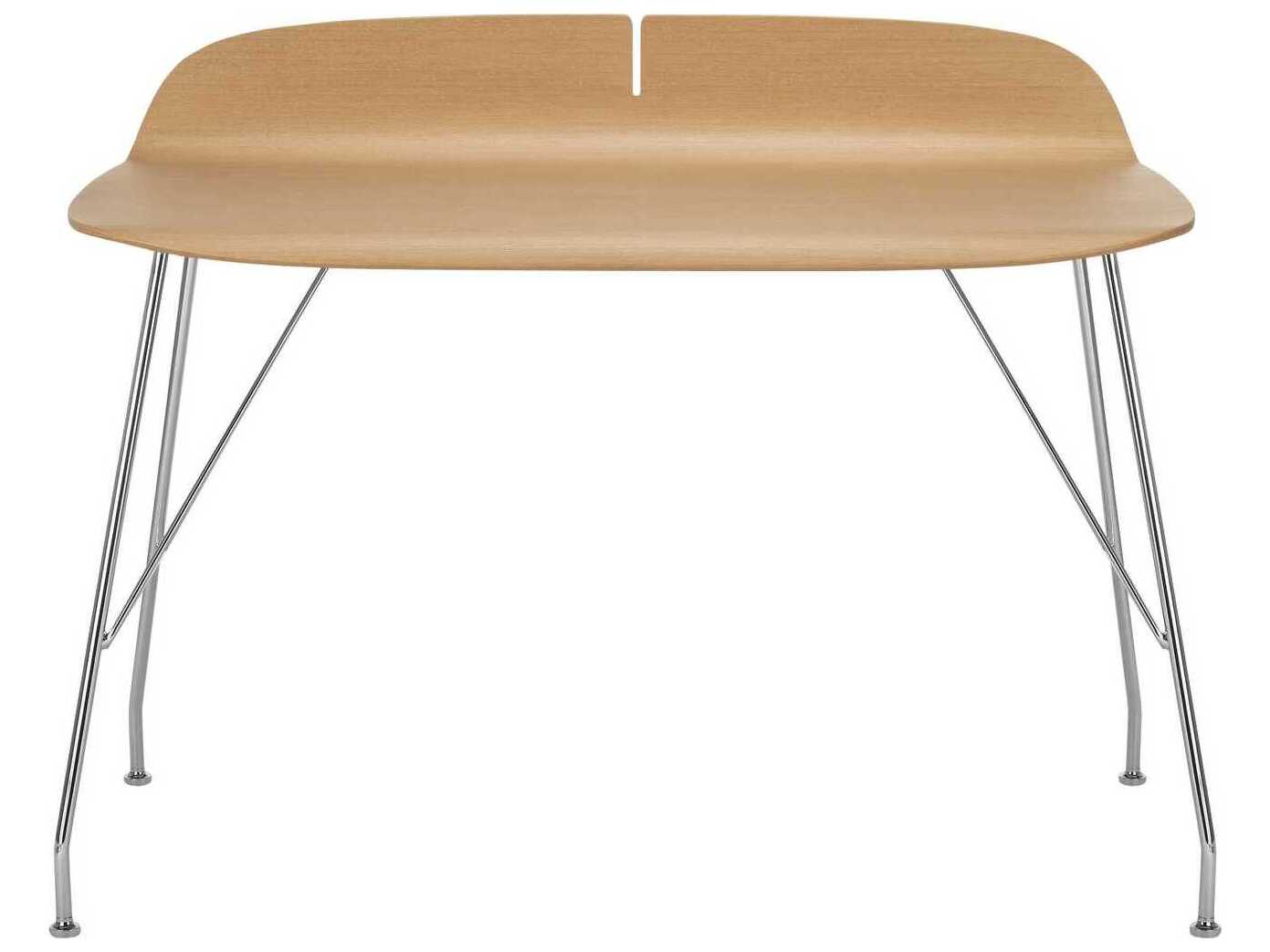 Kartell Earl Of Wood Light / Chrome Computer Desk KAR4927CC