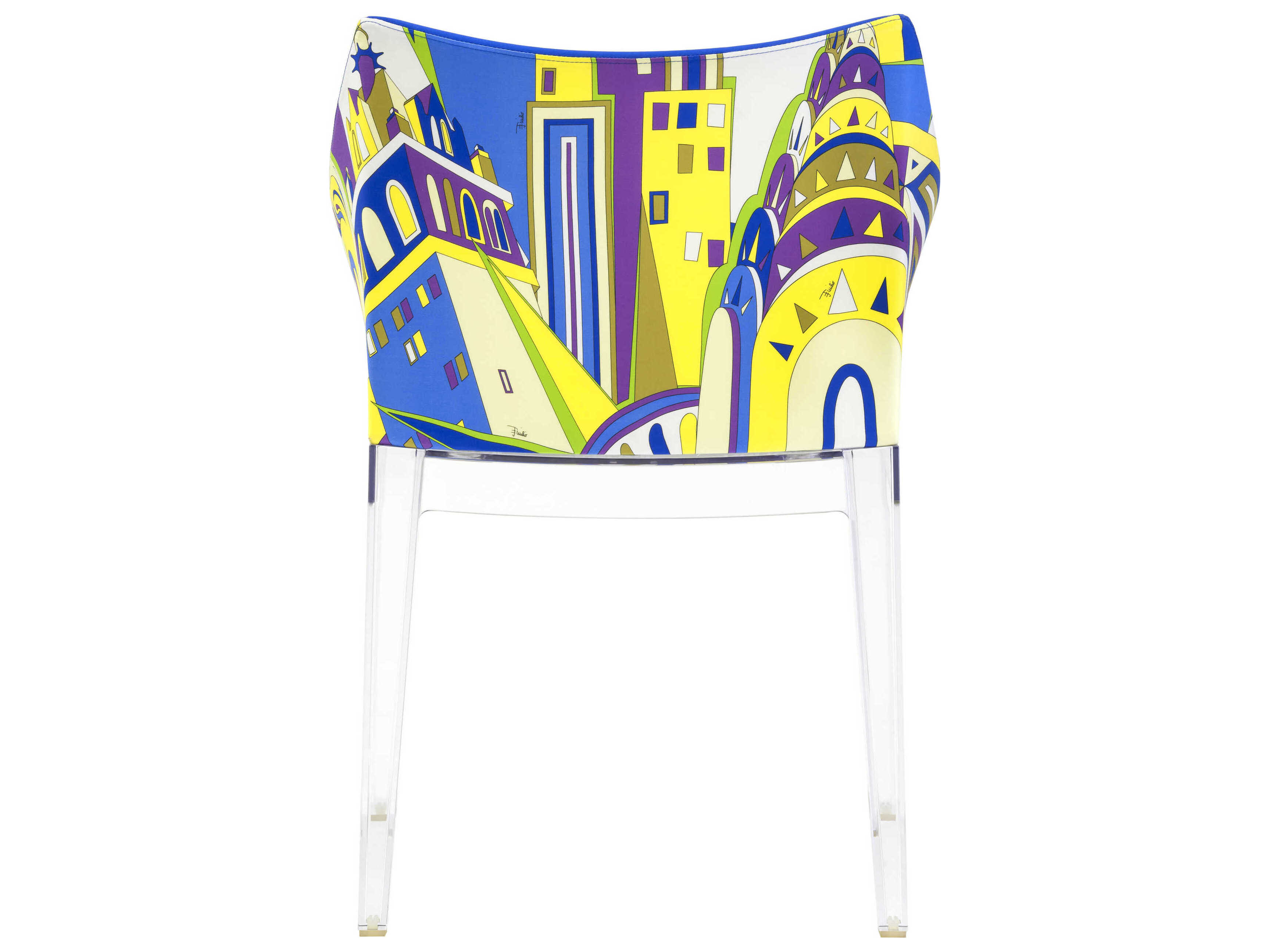 Kartell Madame Emilio Pucci New York Print / Transparent Arm Dining