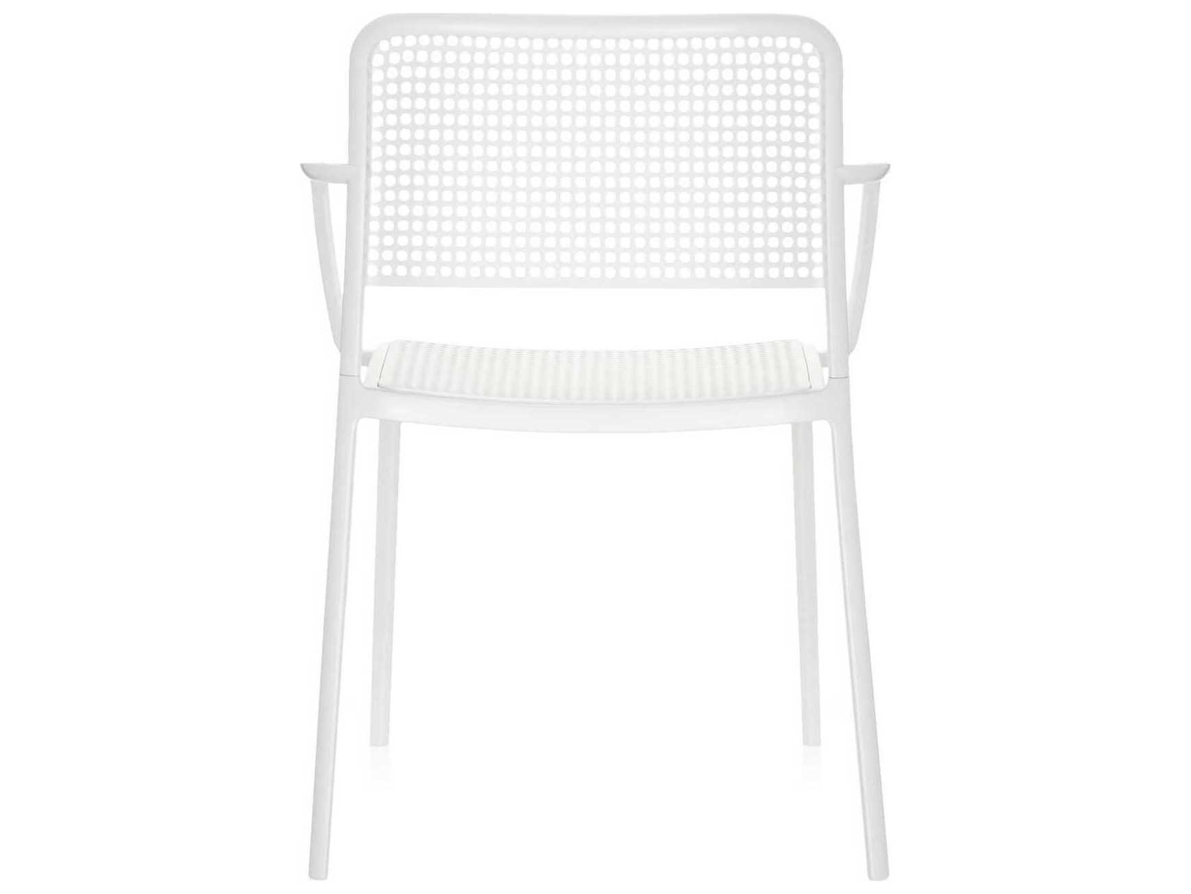 Kartell Audrey White Arm Dining Chair (Set of 2) KAR5876B1
