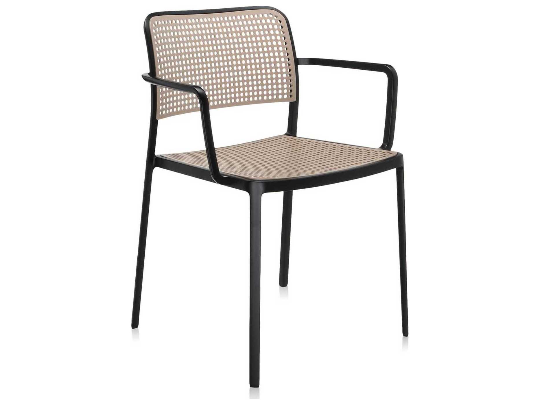 Kartell Audrey Black Arm Dining Chair (Set of 2) KAR5876N4