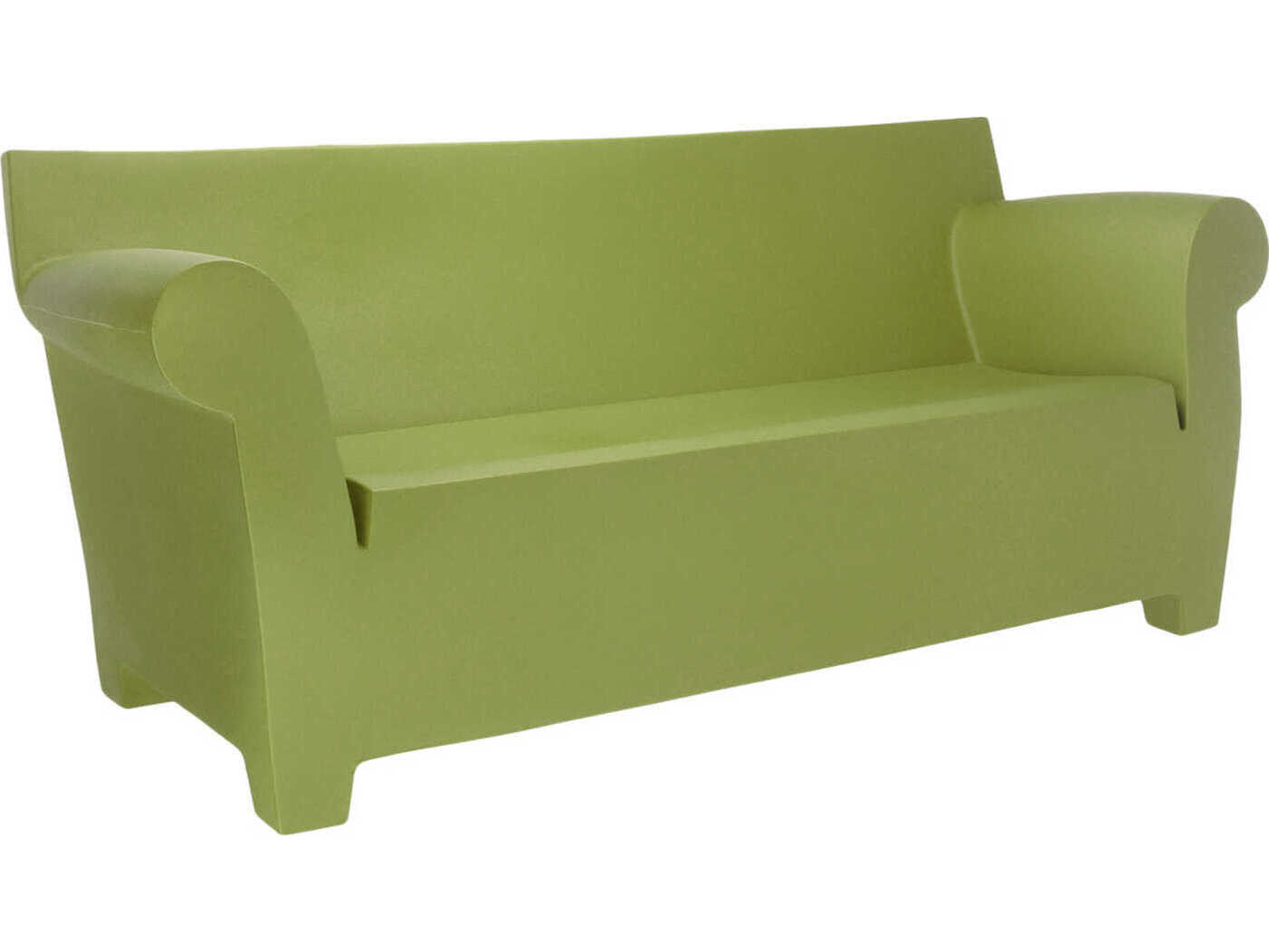 Kartell Bubble Club 75" Green Loveseat KAR605065
