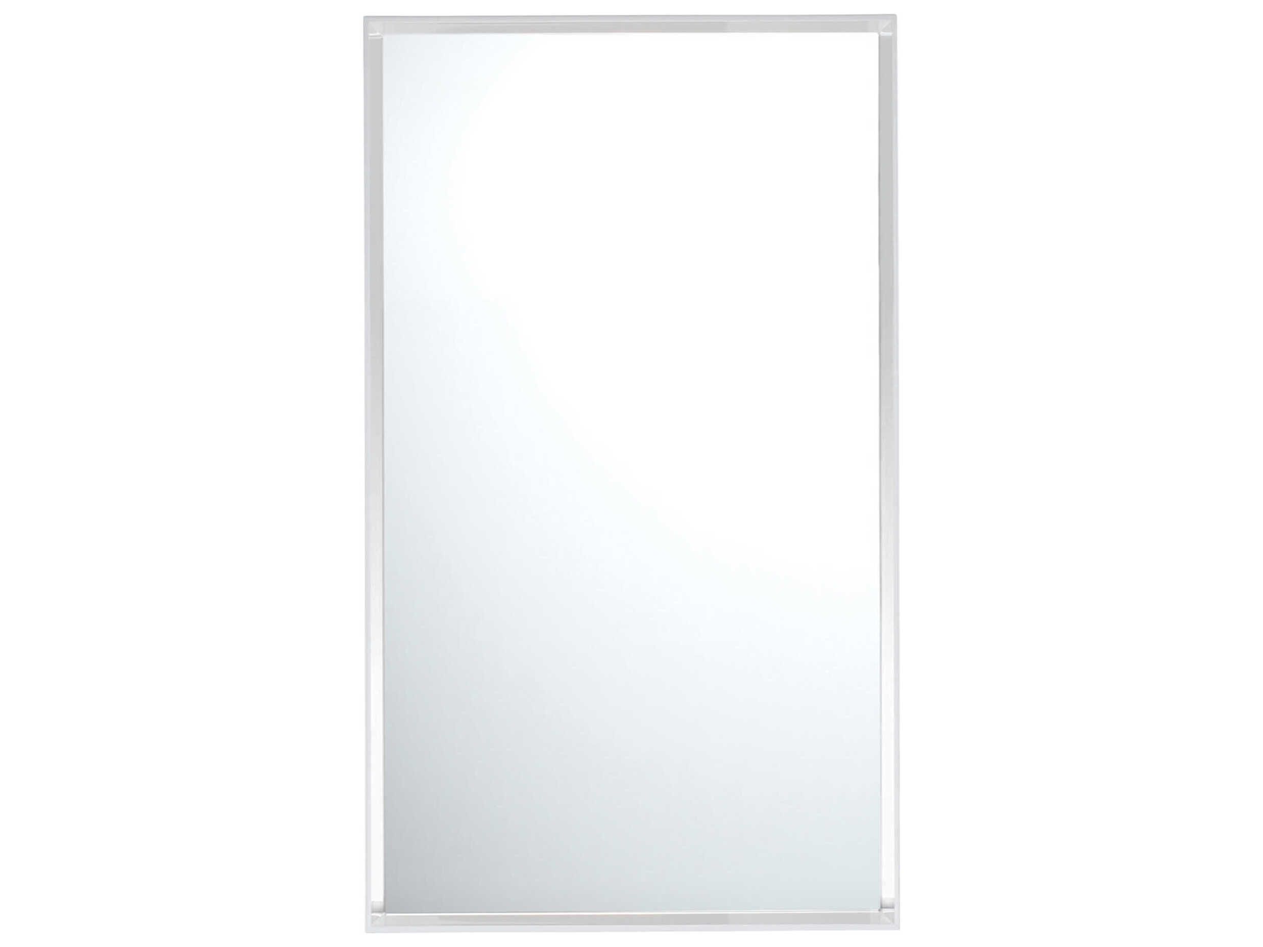 Kartell Only Me Glossy White Rectangular Floor Mirror KAR8330E5