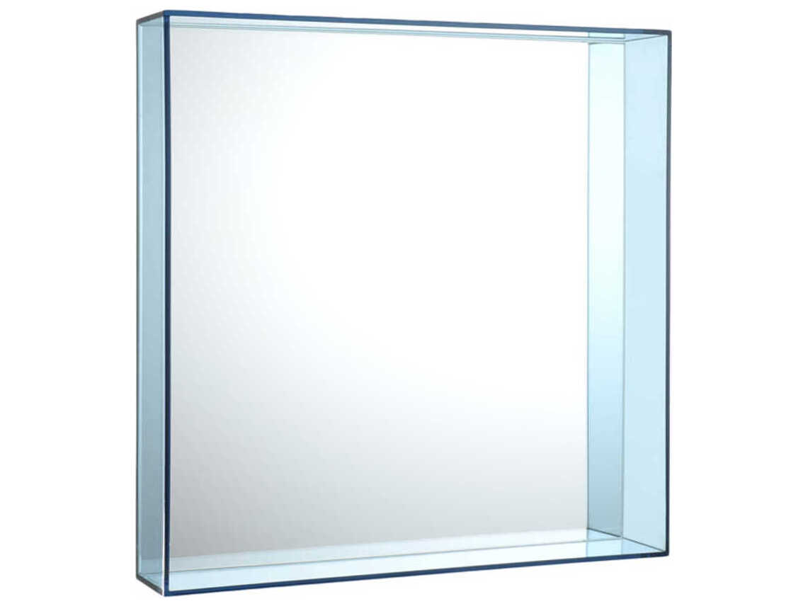 Kartell Only Me Light Blue 20'' Square Wall Mirror KAR8340AZ