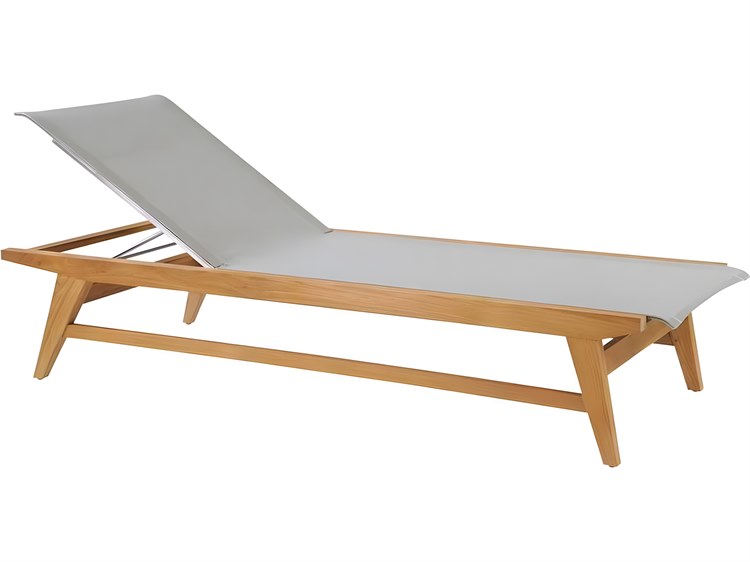Kingsley Bate Marin Teak Sling Chaise Lounge MN70
