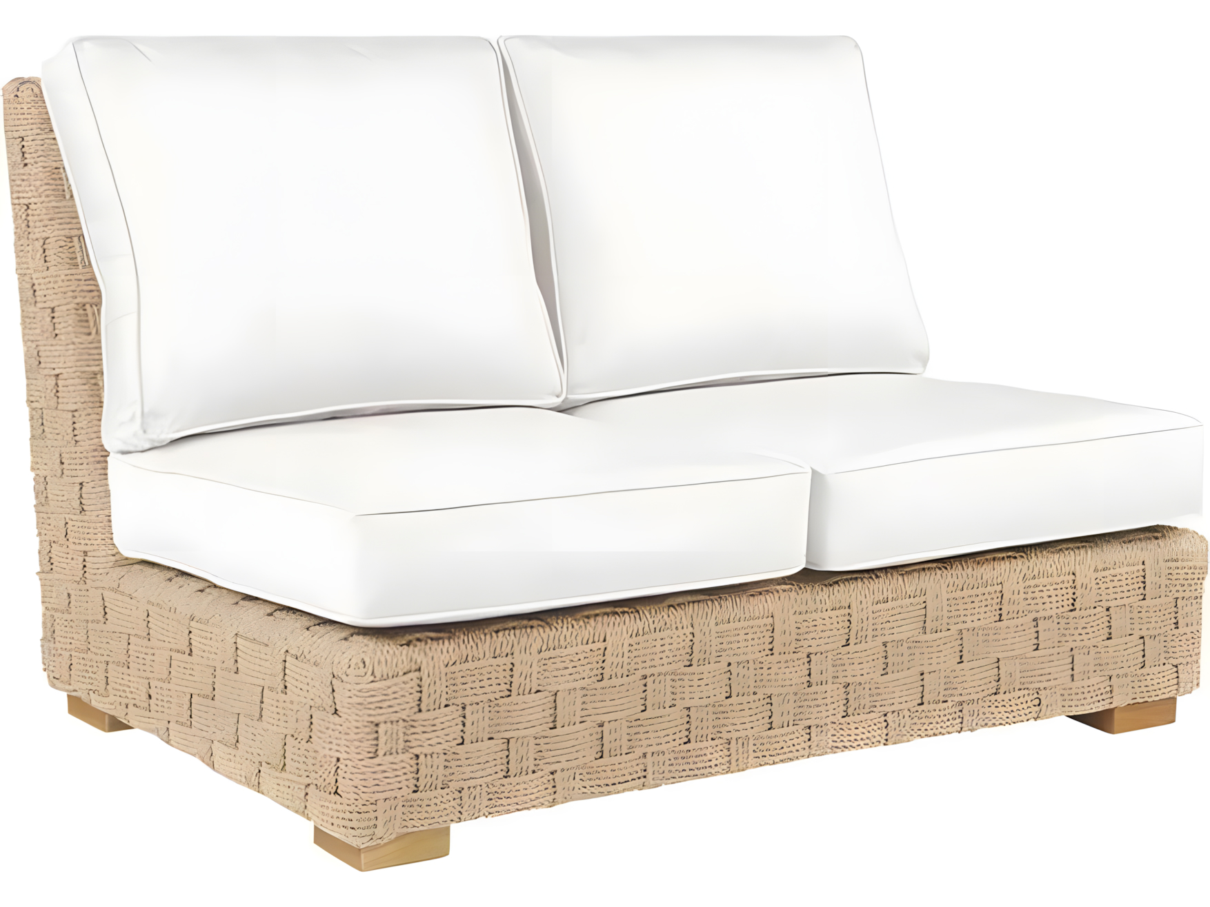 Kingsley Bate Special Order St. Barts Aluminum Cushion Modular Loveseat