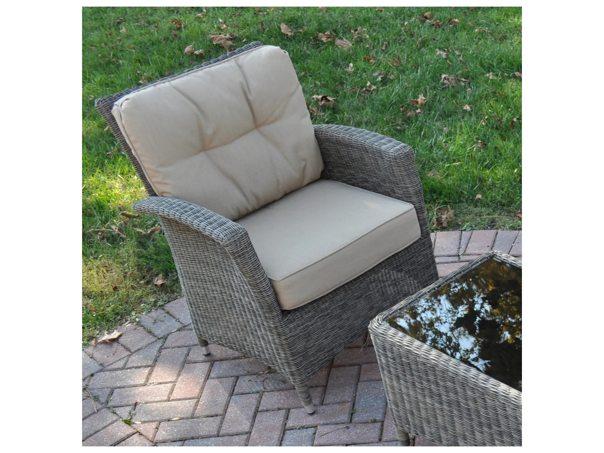 Kettler Lakena Wicker Rattan Lounge Chair with Cast Ash KR3044012000CA