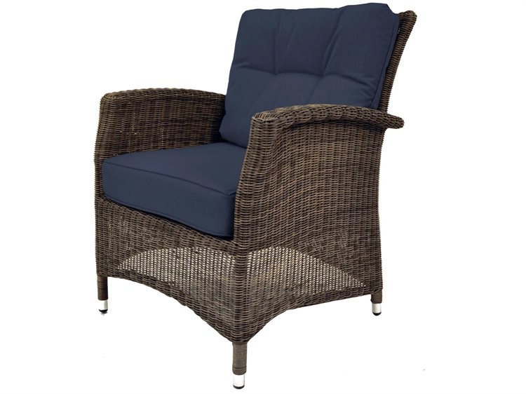 Kettler Lakena Wicker Rattan Lounge Chair with Spectrum Indigo 3044012000SI