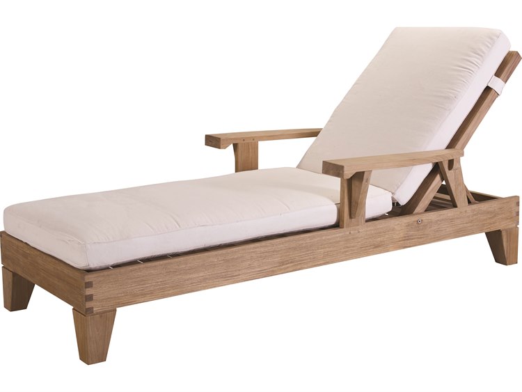 Lane Venture Saranac Natural Teak Adjustable Lounge Chaise LAV37640