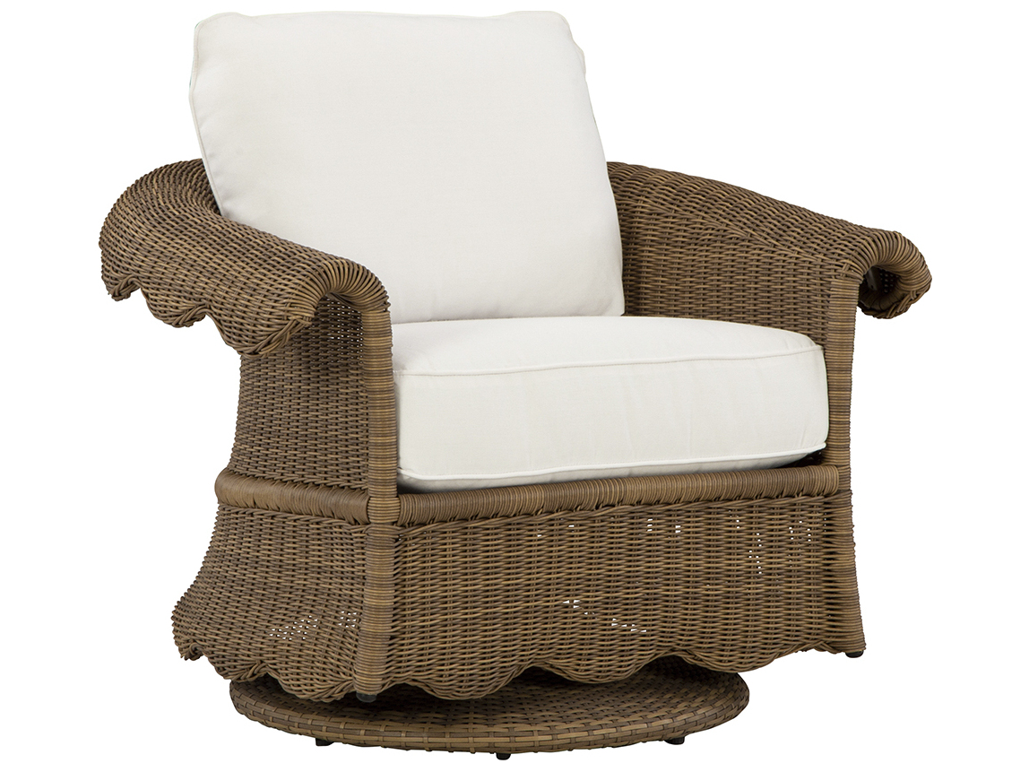 Lane Venture Cleary by Celerie Kemble Wicker Swivel Glider Lounge Chair