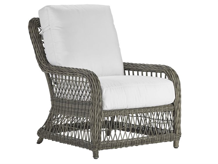 Lane Venture Mystic Harbor French Grey Wicker Lounge Chair 55801