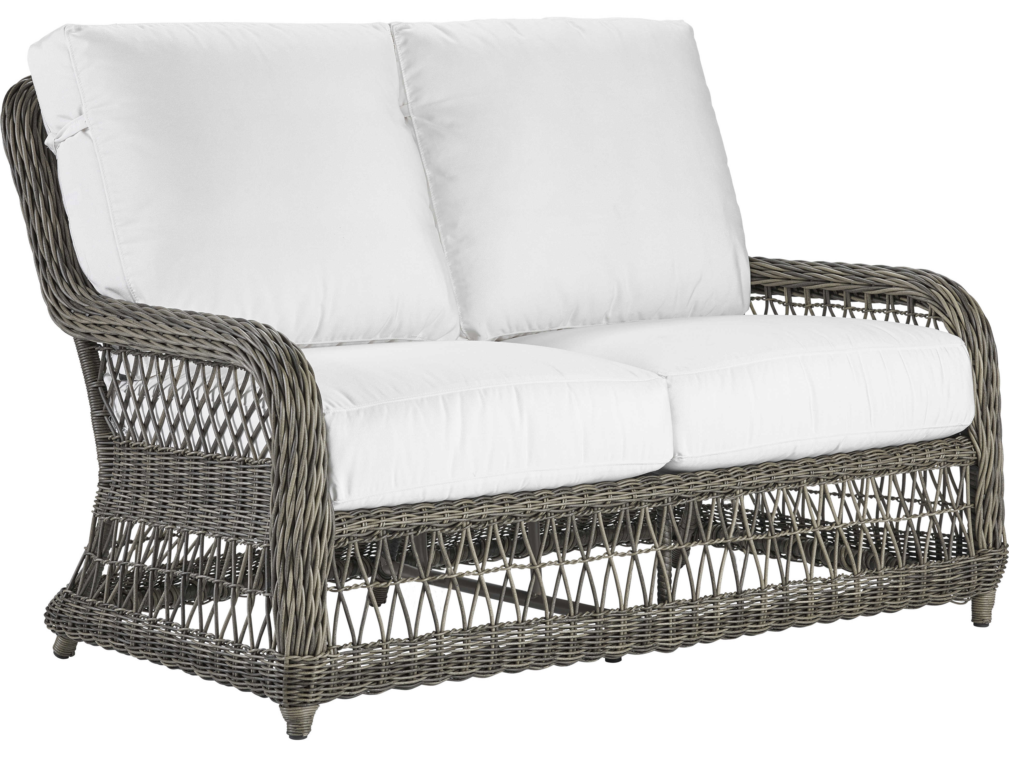 Lane Venture Mystic Harbor French Grey Wicker Loveseat LAV55802