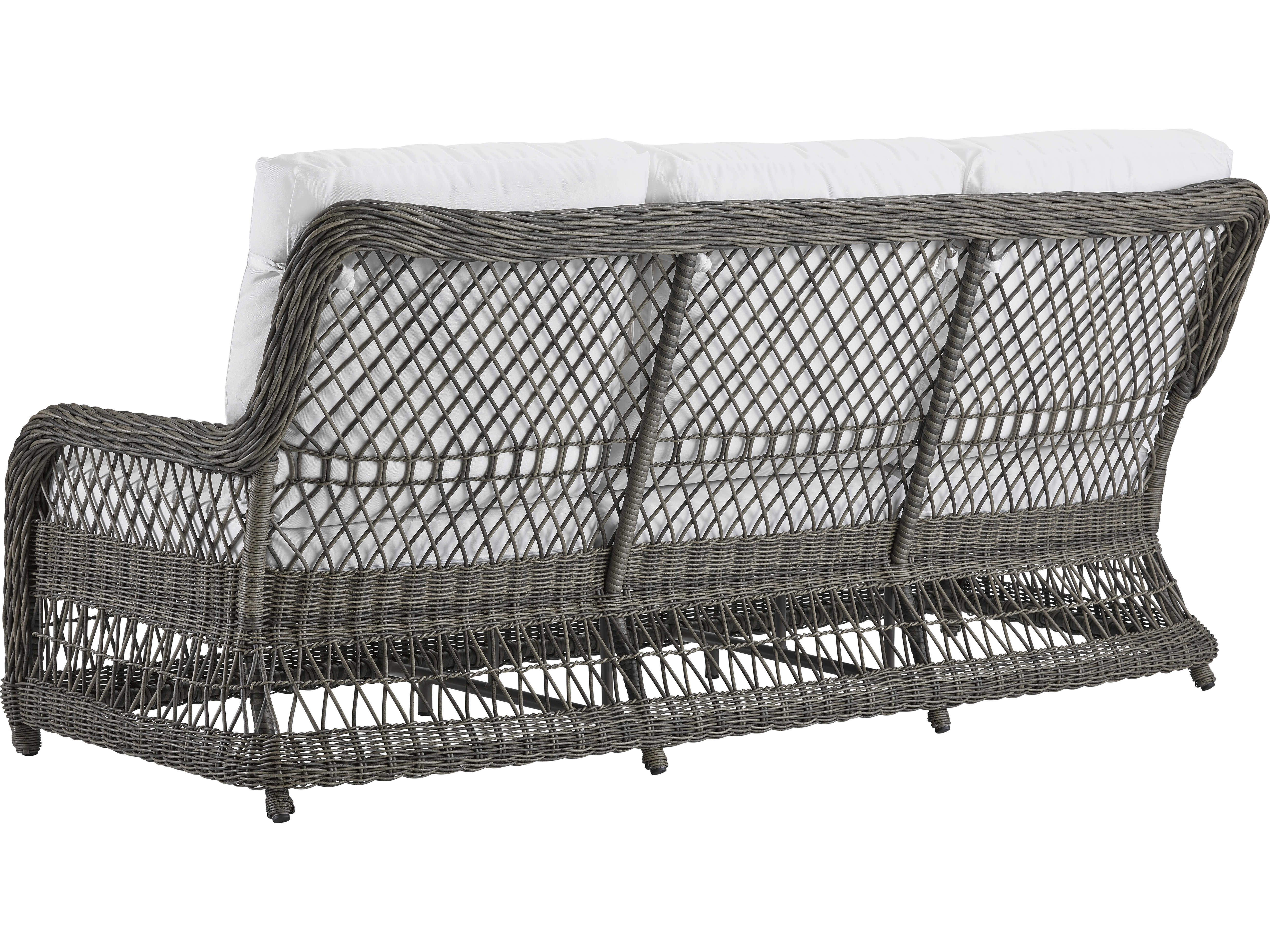 Lane Venture Mystic Harbor French Grey Wicker Sofa LAV55803