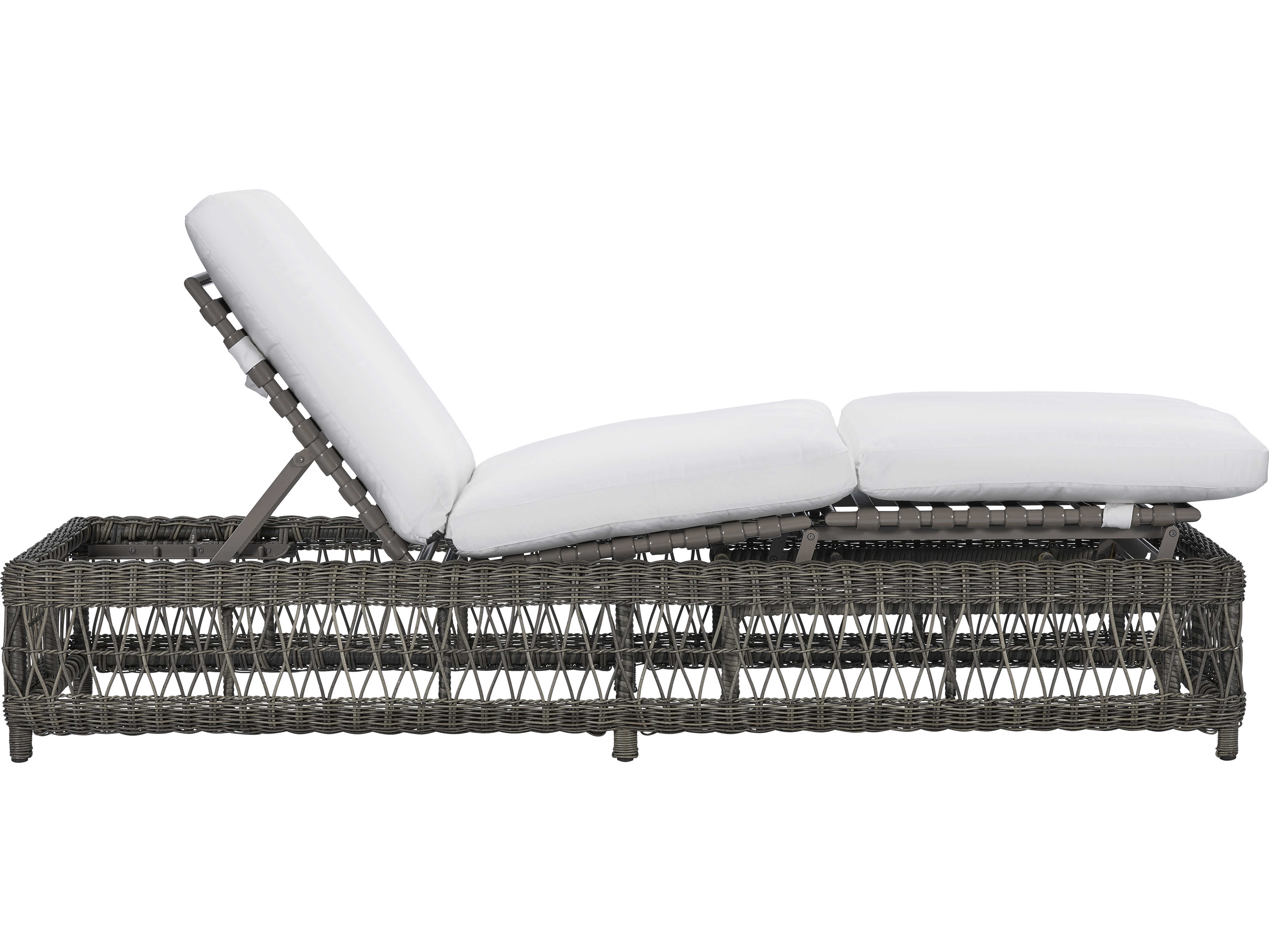 Lane Venture Mystic Harbor French Grey Wicker Chaise Lounge LAV55840