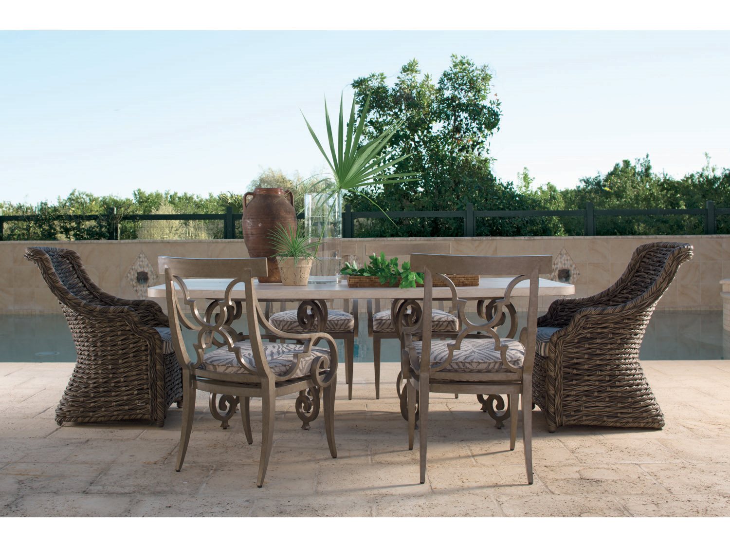 Lane Venture Hemingway Aluminum Dining Set ERNSTHWDINSET