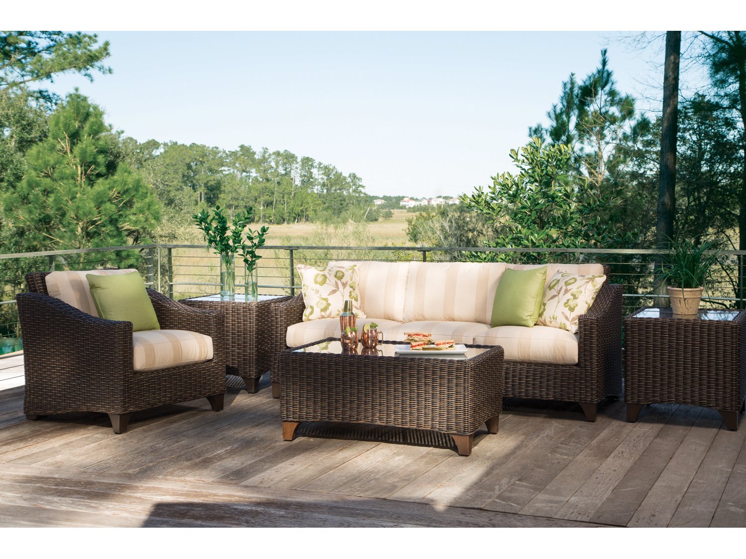 Lane Venture Requisite Wicker Outdoor Lounge Set LAVRQUSTELNGSET
