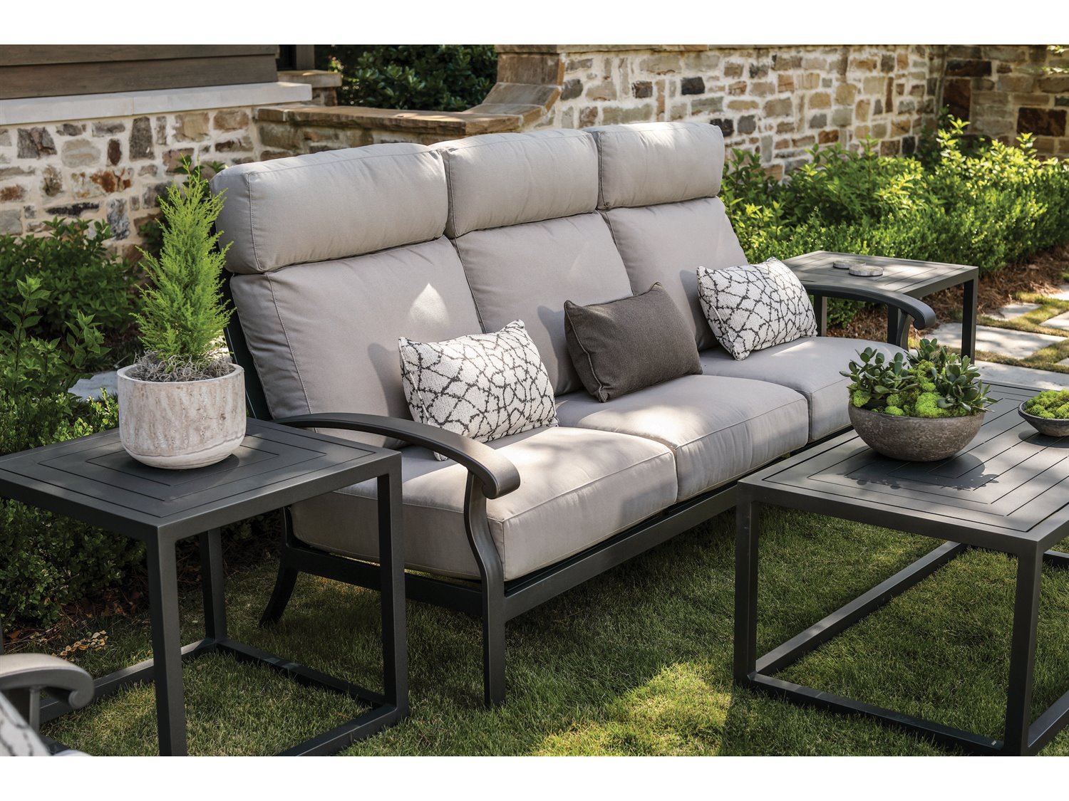 Lane Venture Smith Lake Aluminum Lounge Set LAVSMTHLKELNGSET3