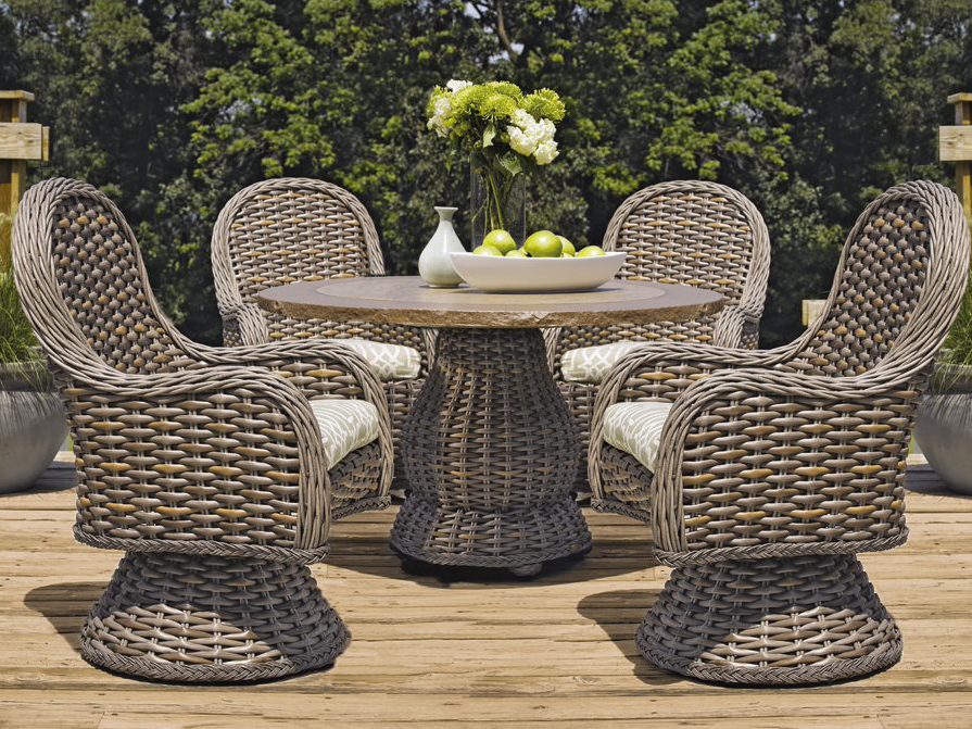 Lane Venture South Hampton Wicker Outdoor Patio Dining Set