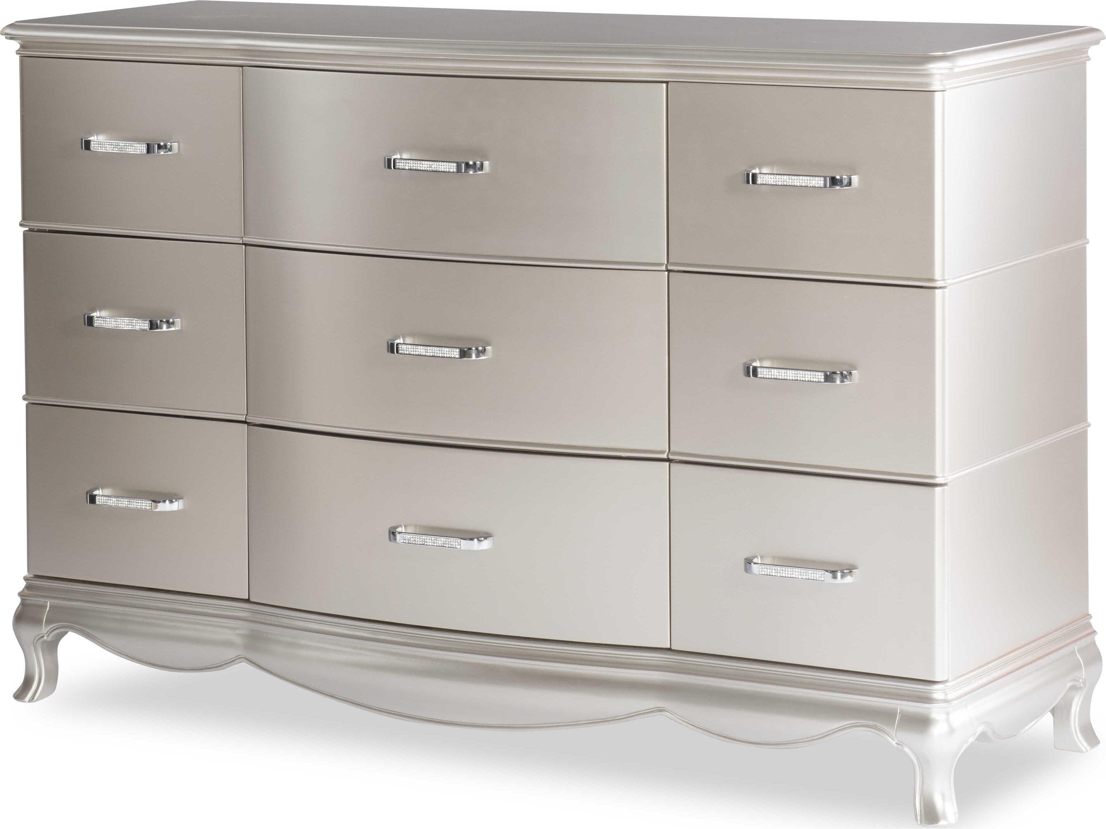 Legacy Classic Vogue 9Drawers Silver Hardwood Dresser LC08001100