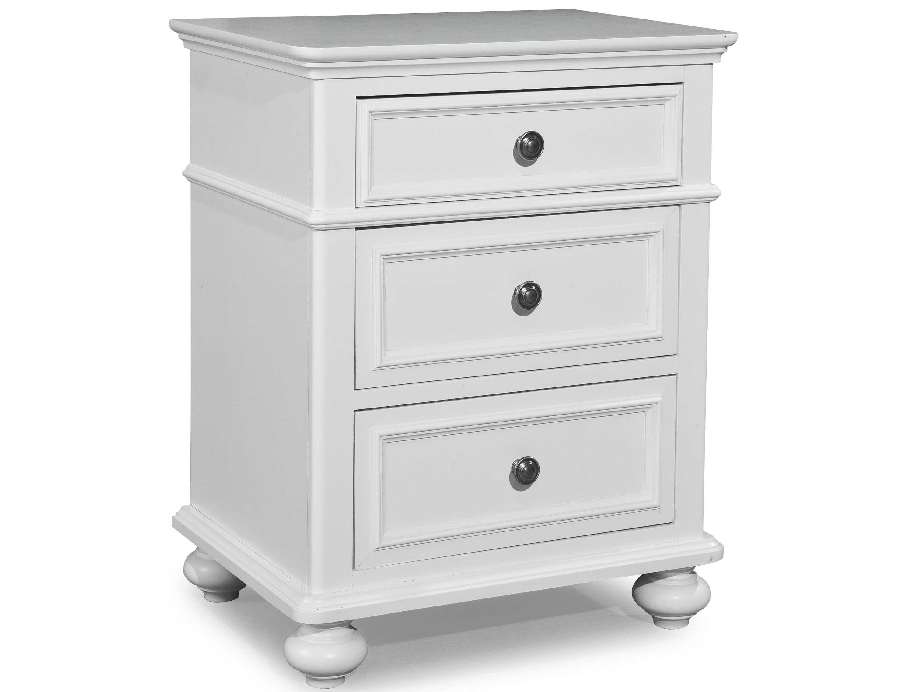 Legacy Classic Furniture Madison Natural White Painted Finish ThreeDrawer Nightstand LCN28303100