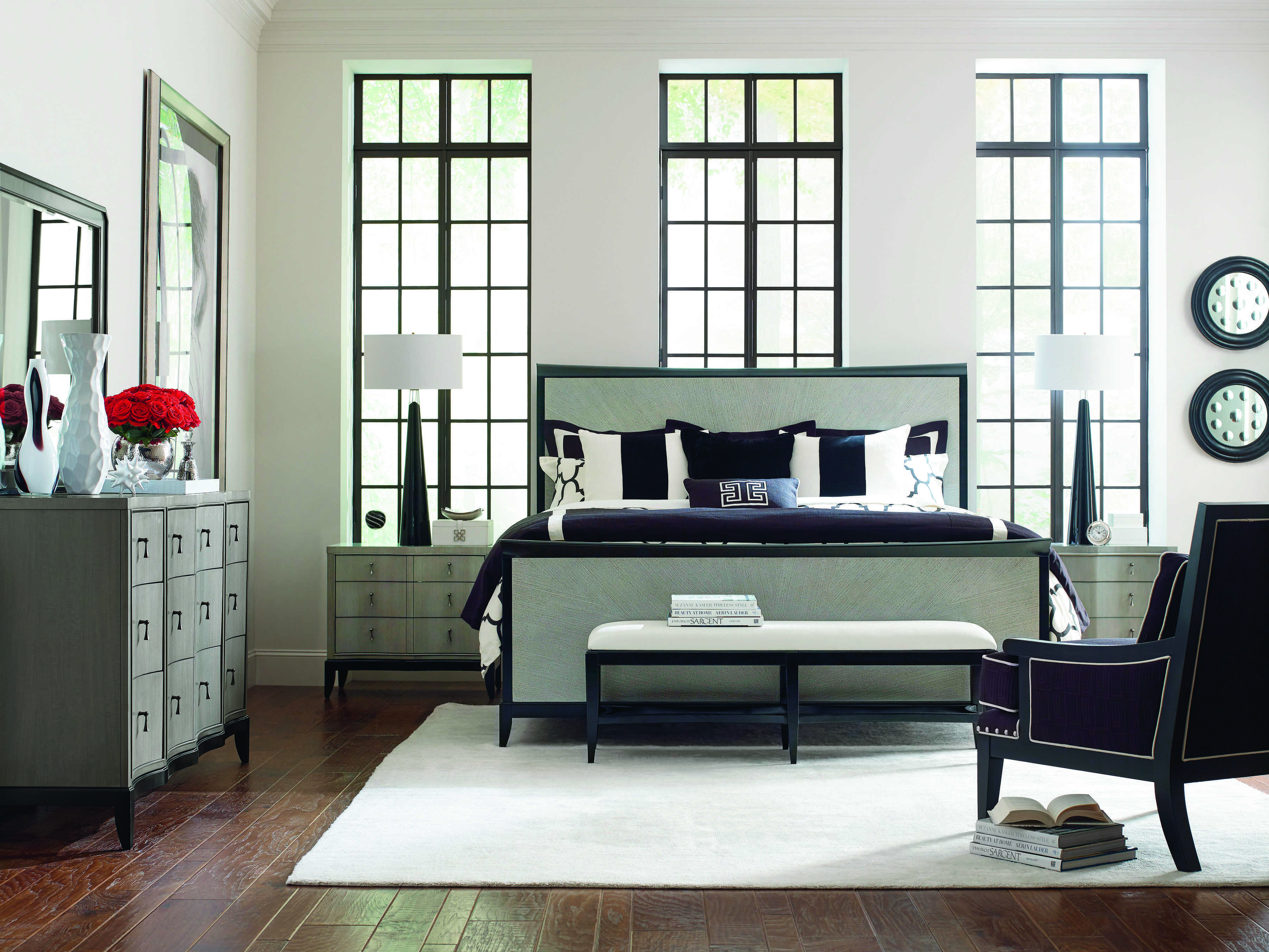 Legacy Classic Furniture Symphony Platinum & Black Tie NineDrawer