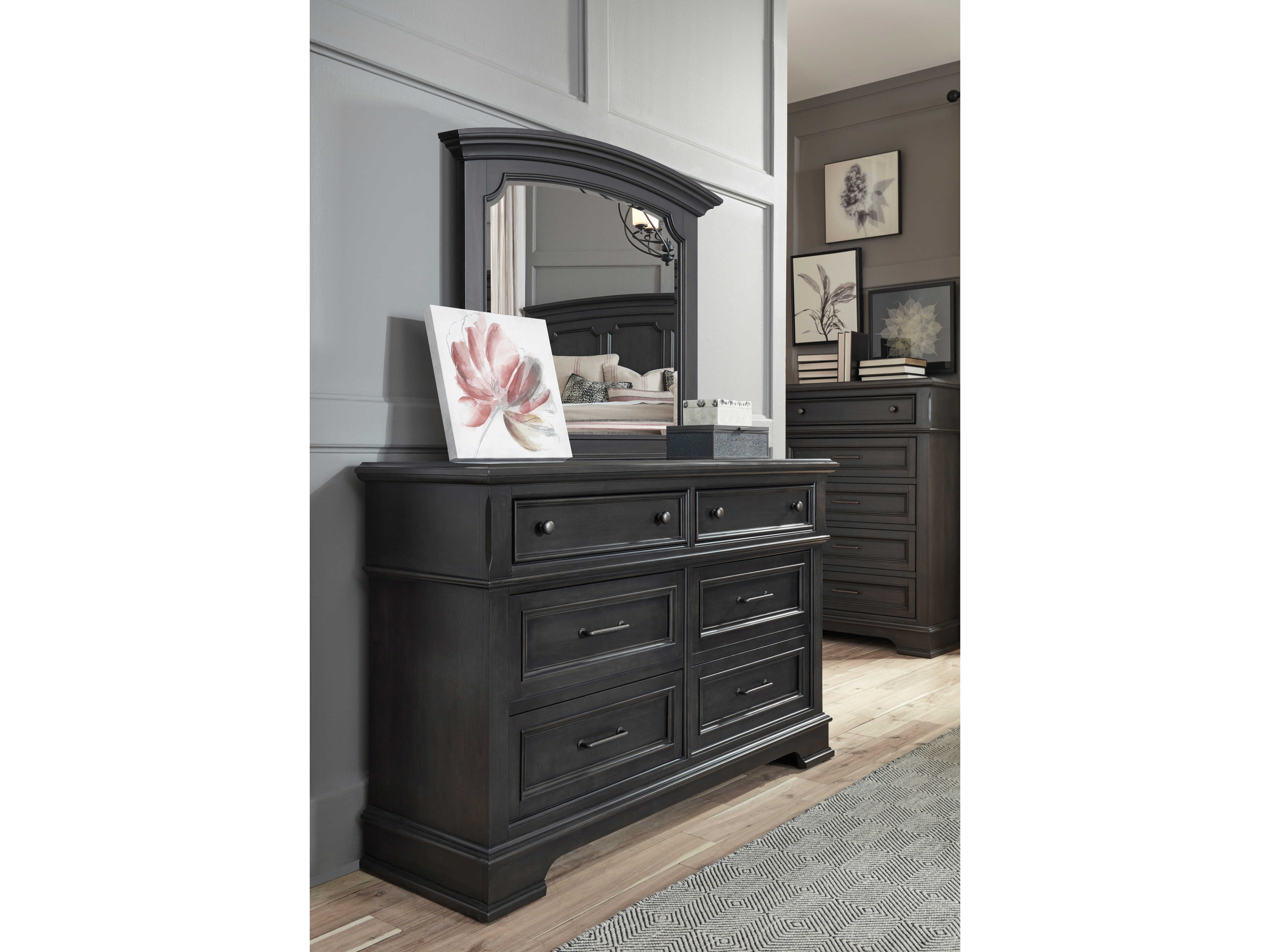 Legacy Classic Townsend 64" Wide 6Drawers Brown Birch Wood Double