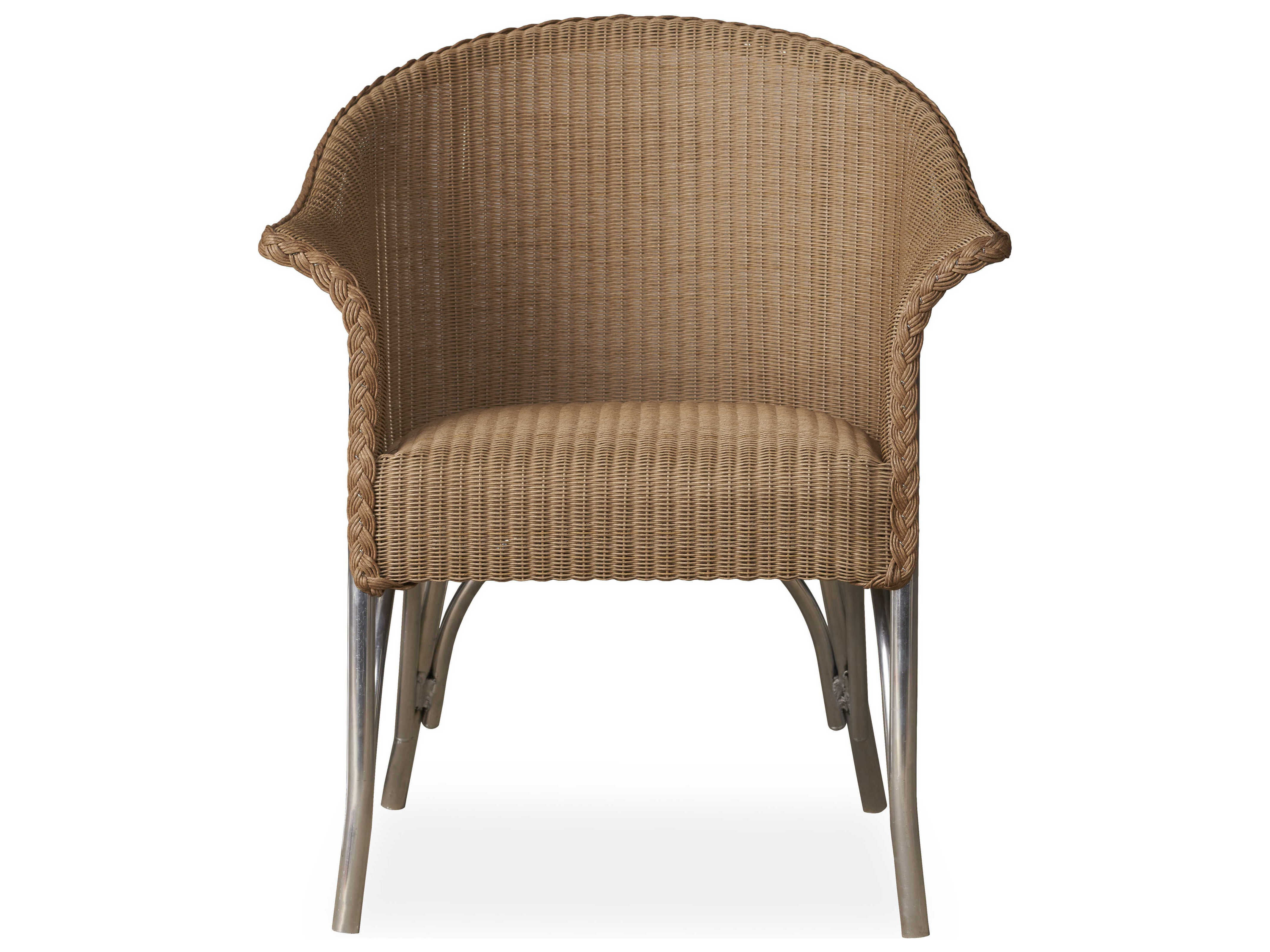 Lloyd Flanders All Seasons Wicker Dining Armchair with Padded Seat LF124301
