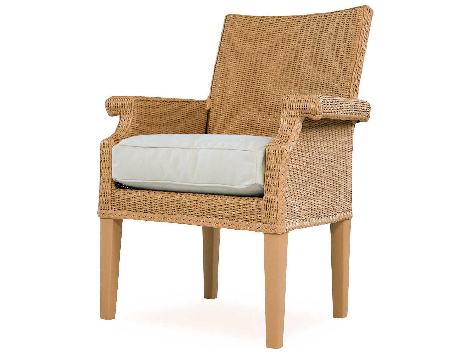 Lloyd Flanders Hamptons Wicker Dining Arm Chair 15001