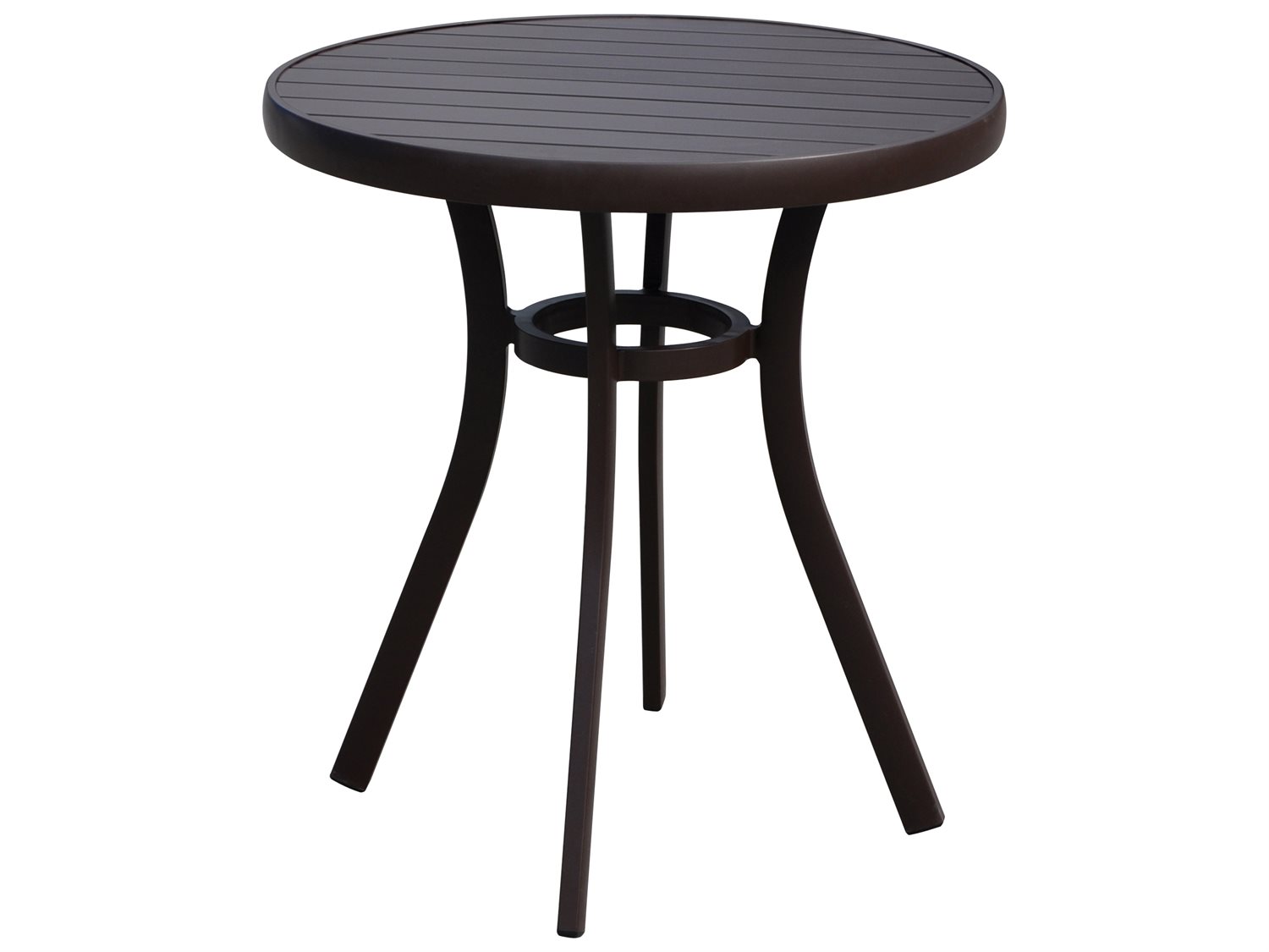 Lloyd Flanders Lux Aluminum 27 Wide Round Slat Top Bistro Table 54327.811