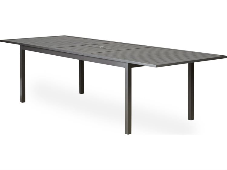 Lloyd Flanders Lux Aluminum 84114''W x 38''D Rectangular Slat Top Butterfly Extension Table