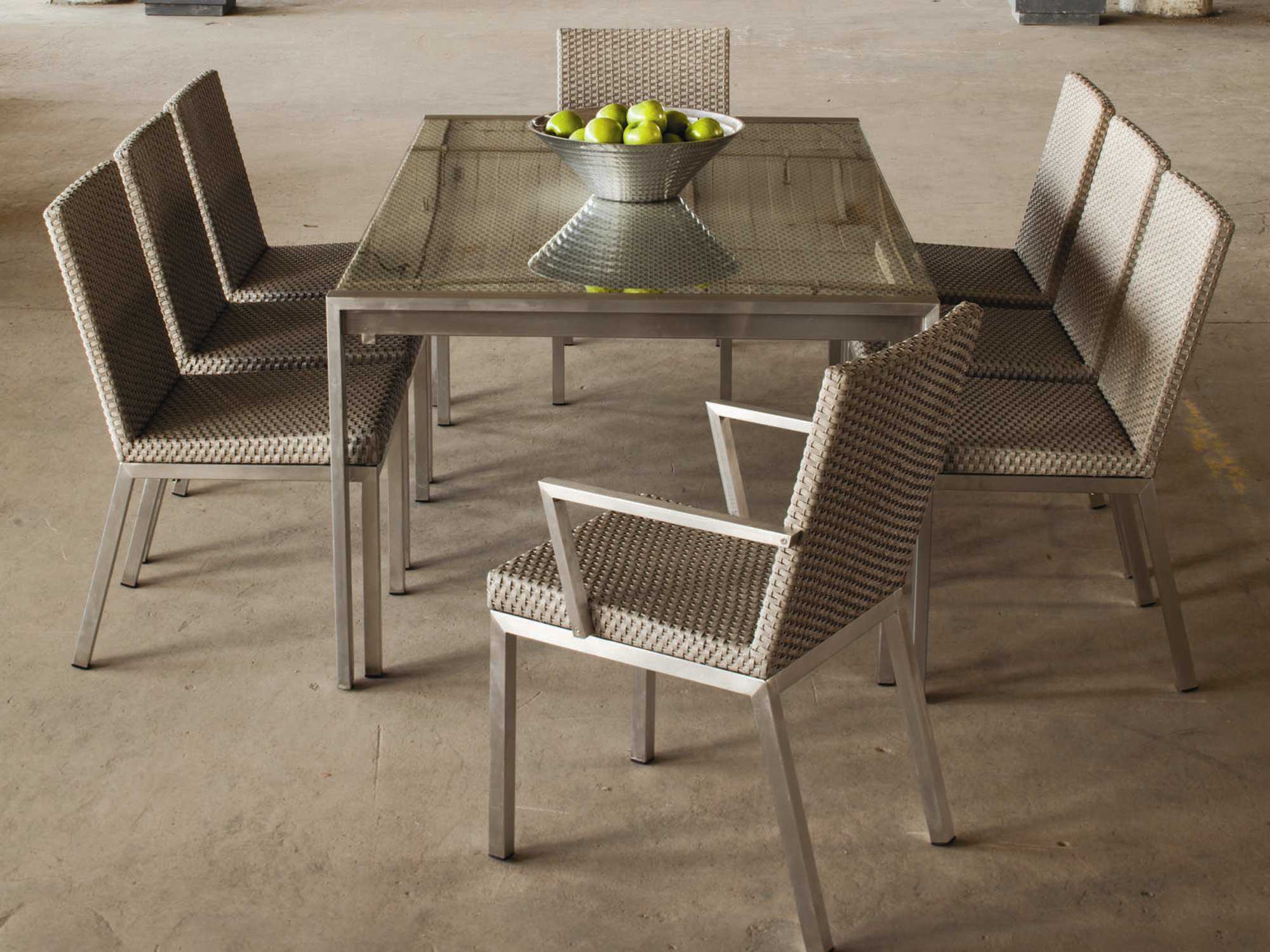 Lloyd Flanders Elements Steel Wicker Patio Dining Set LFELEDSA