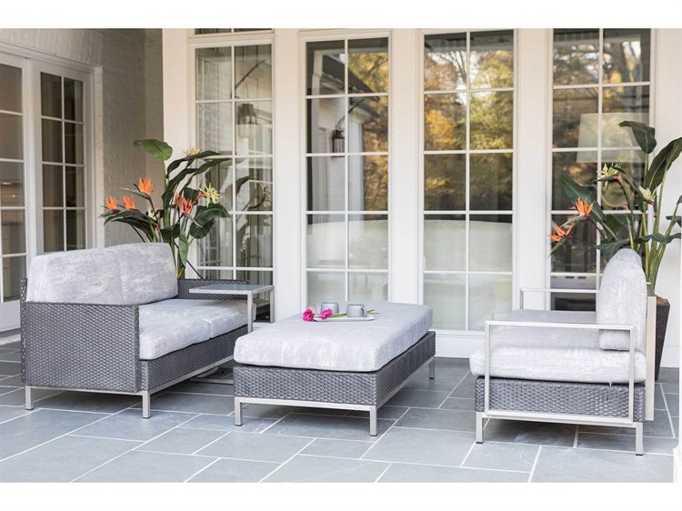 Lloyd Flanders Elements Steel Wicker Loveseat LF203055