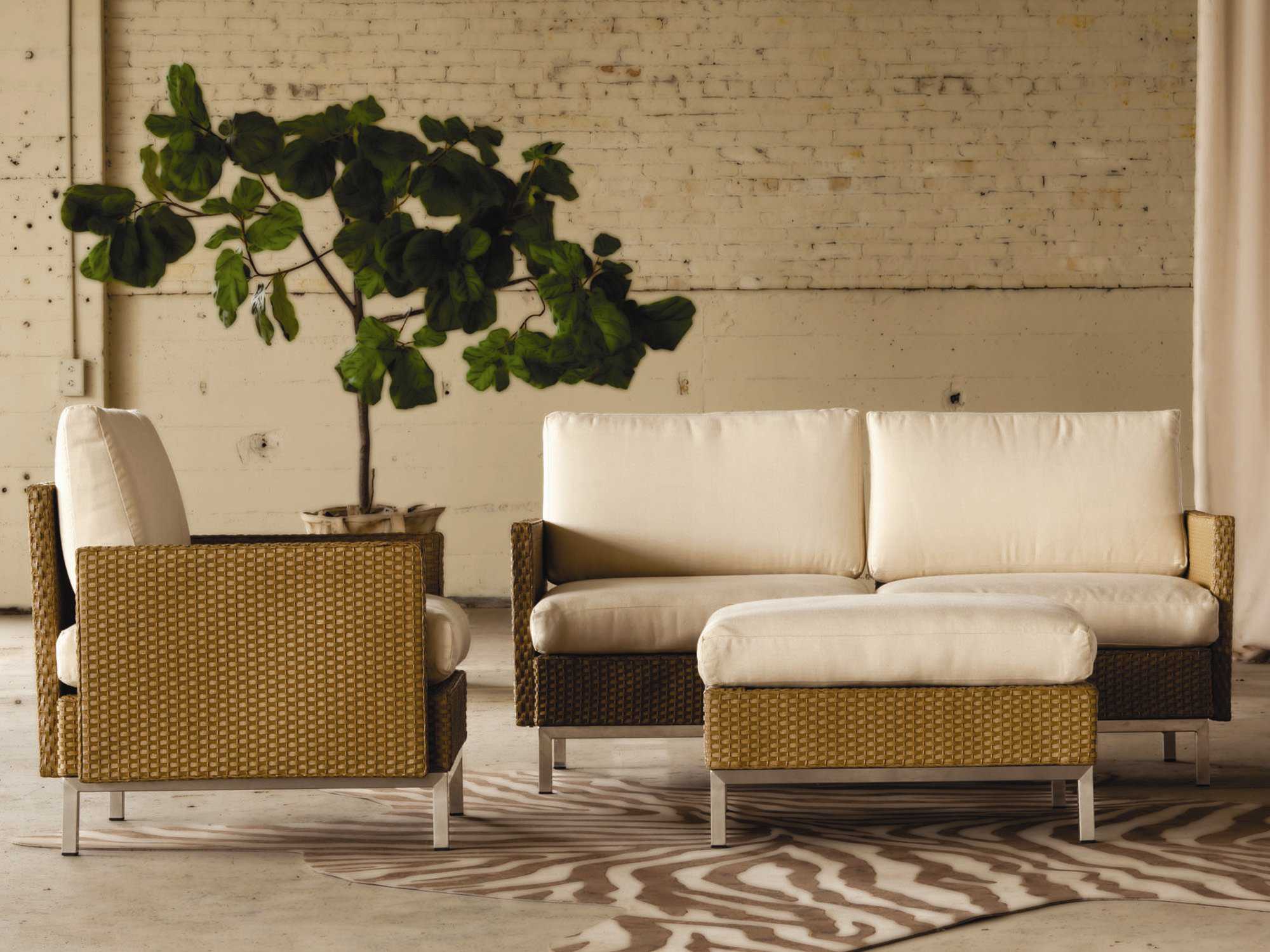 Lloyd Flanders Elements Steel Wicker Loveseat LF203055