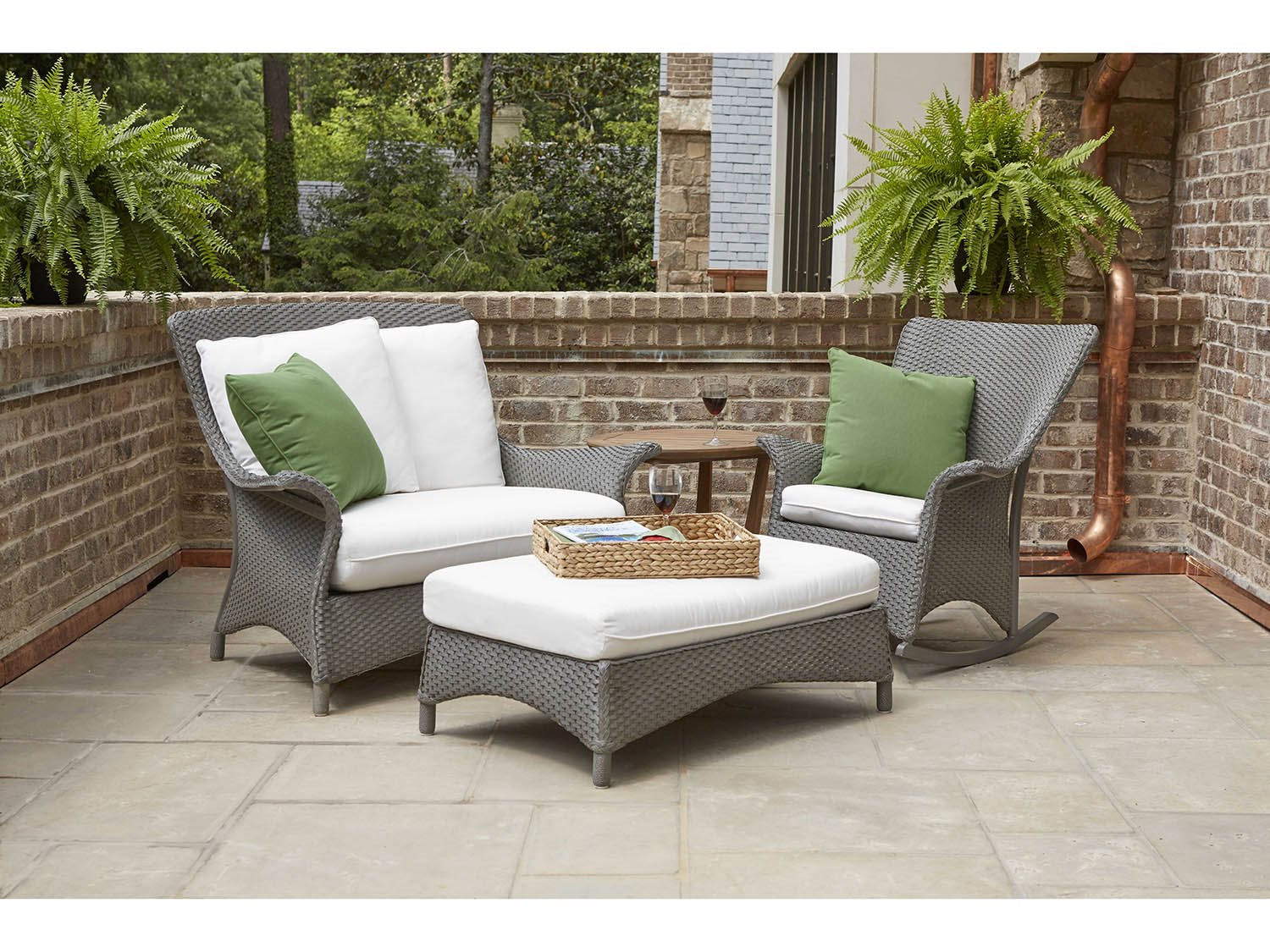 Lloyd Flanders Mandalay Wicker Cushion Lounge Set MNDLAYLNGSET5