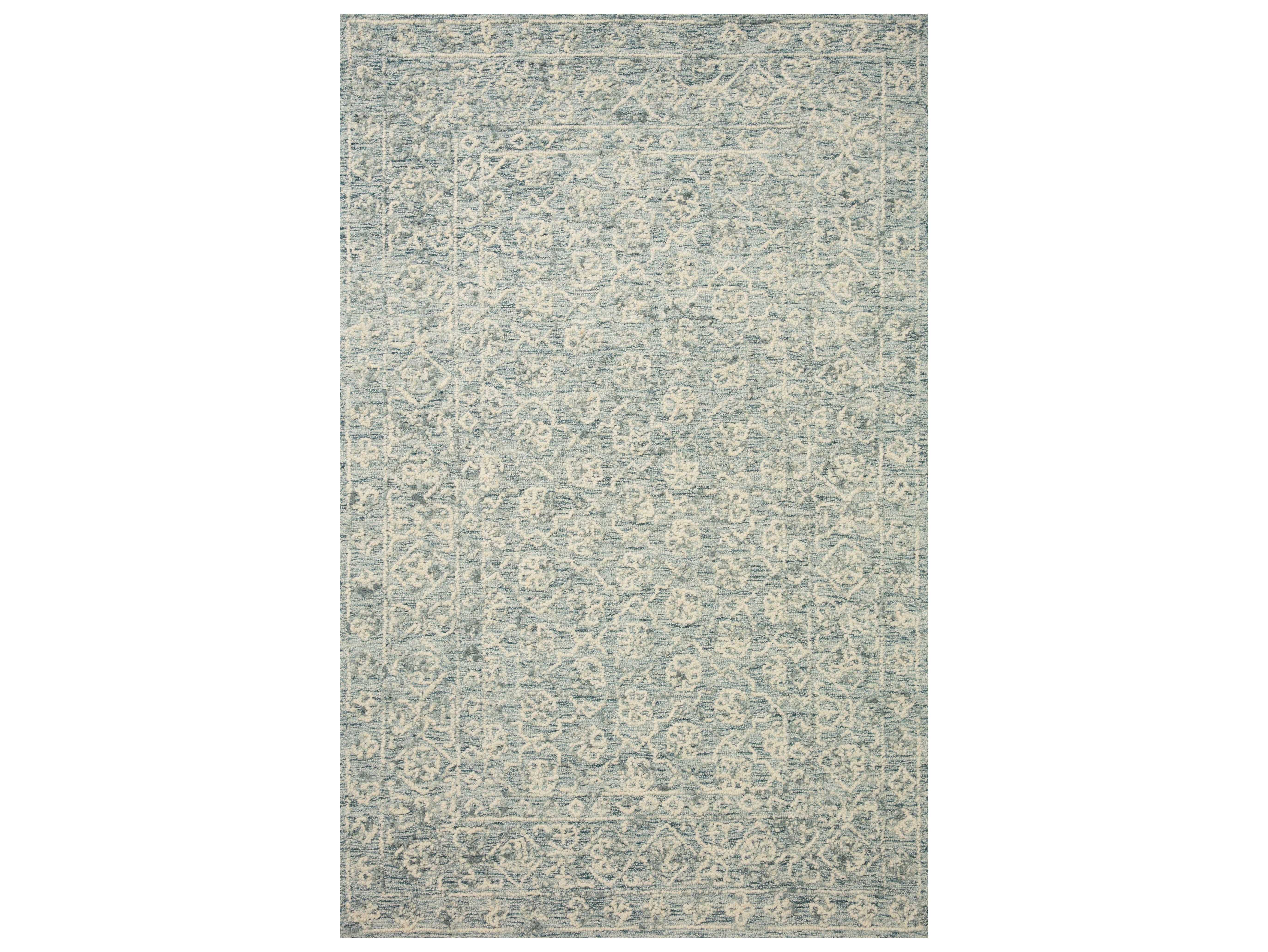 Loloi Rugs Cecelia Bordered Area Rug LLCEC01OCEANIVORY