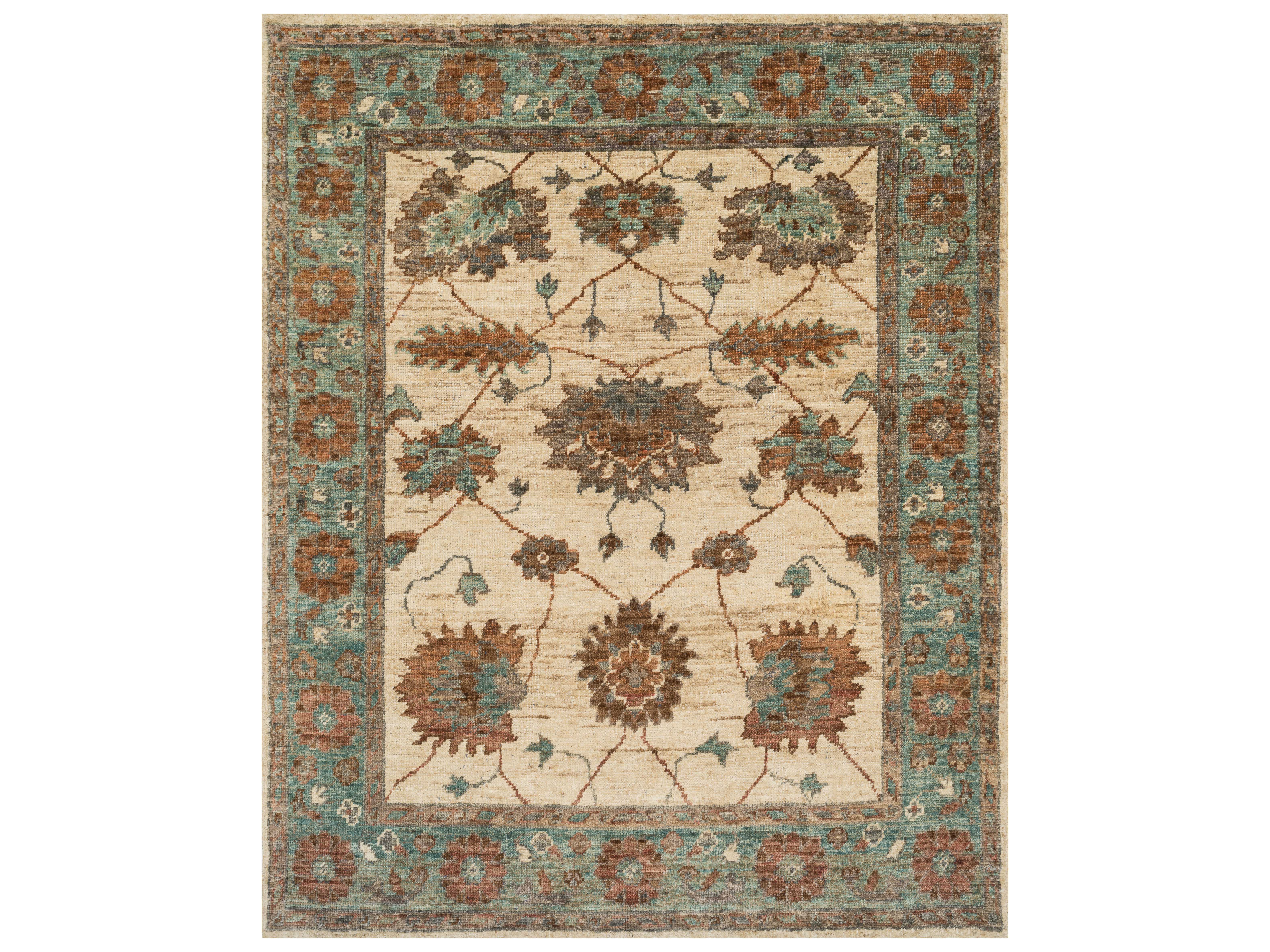 Loloi Rugs Empress EU02 Rectangular Ivory / Aqua Area Rug LLEMPREU02IVAQREC
