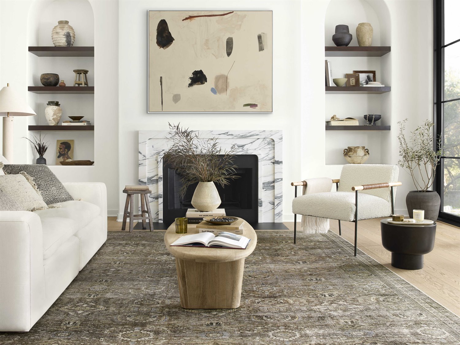 Loloi II Rugs Layla Antique / Moss Rectangular Area Rug LLLLAYLLAY13ANMO