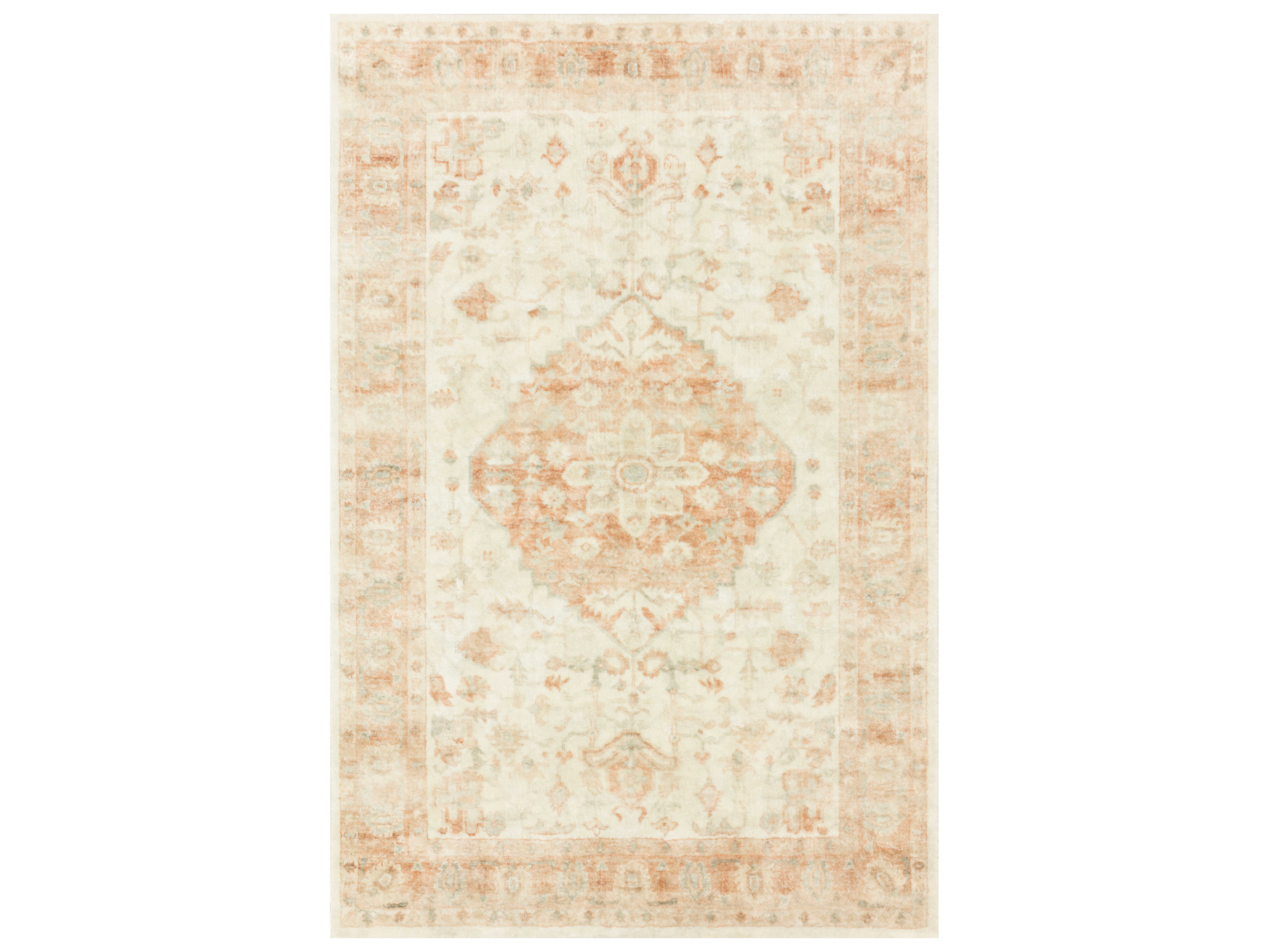 Loloi II Rugs Rosette Ivory / Terracotta Area Rug LLLROSTROS03IVTC